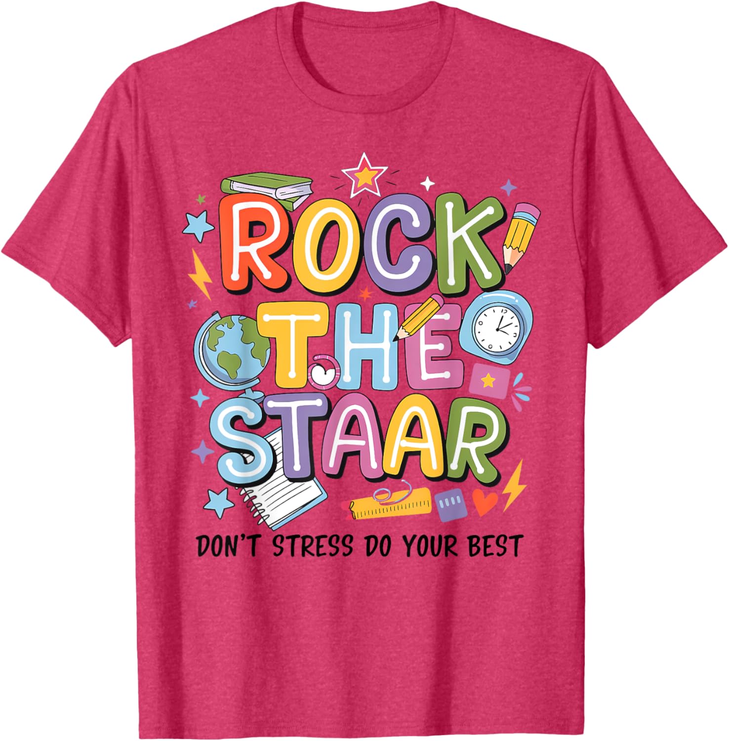 Rock The Test STARR Day Teacher Motivational T-Shirt for Testing Success - 5