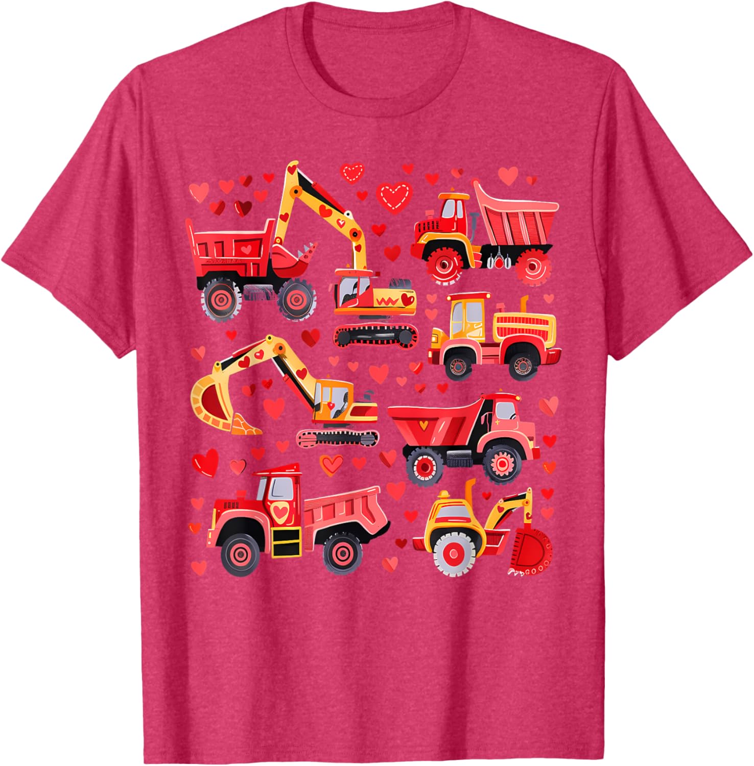 Loads of Love Construction Trucks Valentine's Day T-Shirt for Toddler Boys - 24