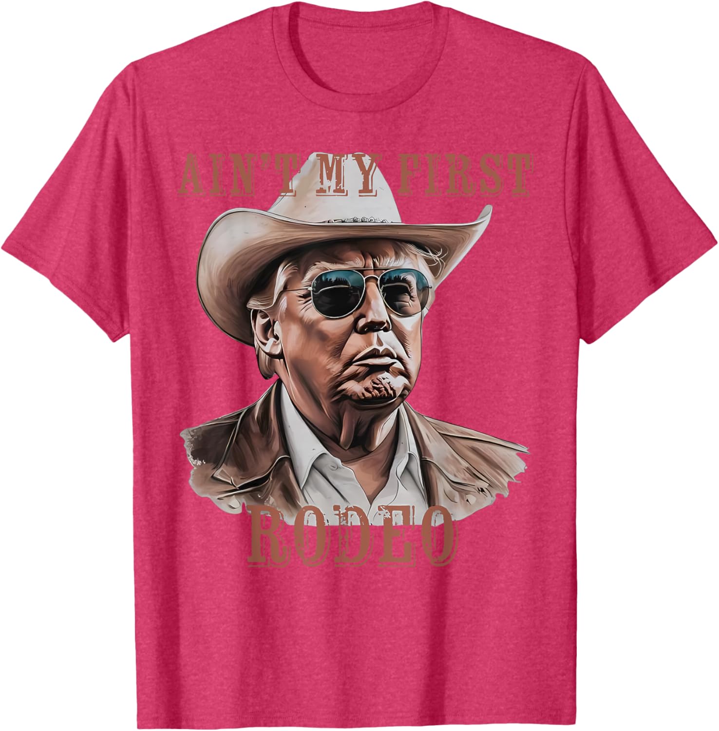 Funny Ain't My First Rodeo Donald Trump Cowboy T-Shirt for Men - 8
