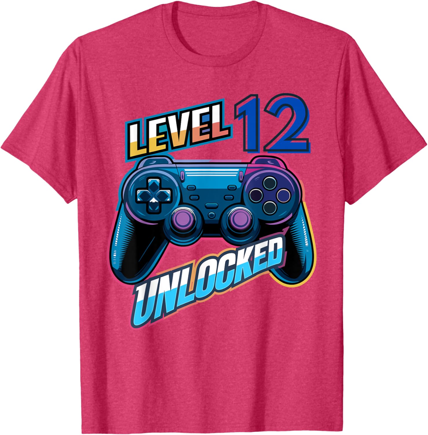 Funny Level 12 Unlocked Gamer T-Shirt for Kids 12th Birthday Gift - 7