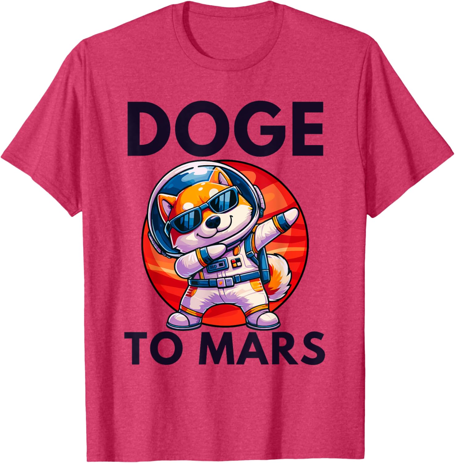 Doge to Mars Shiba Inu Dabbing T-Shirt for Men and Women Fun Style - 3