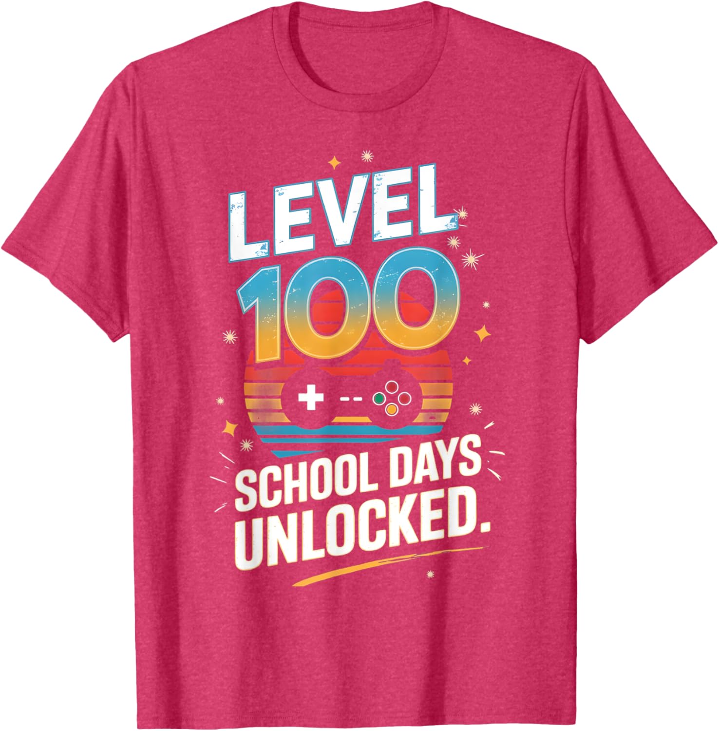 100 Days of School Unlocked T-Shirt Fun Gift for Students and Kids - 10