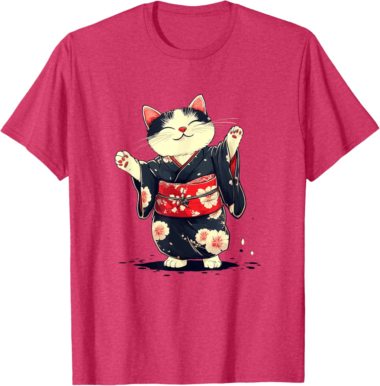 Pretty Kimono Cat T-Shirt for Japanese Style Lovers - Unisex Kids Adults - 11