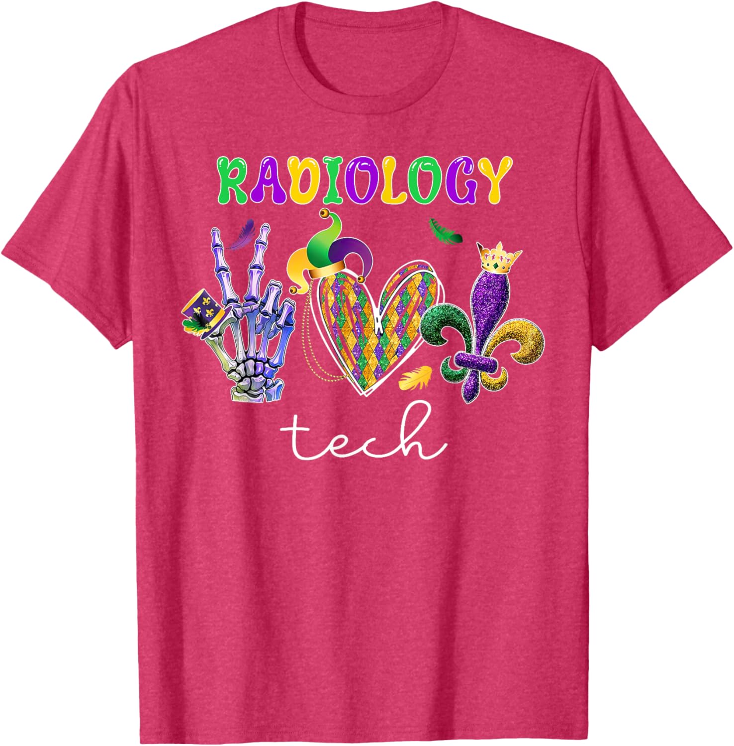 Radiology Tech Mardi Gras T-Shirt for X-Ray Technologists and Fans - 9