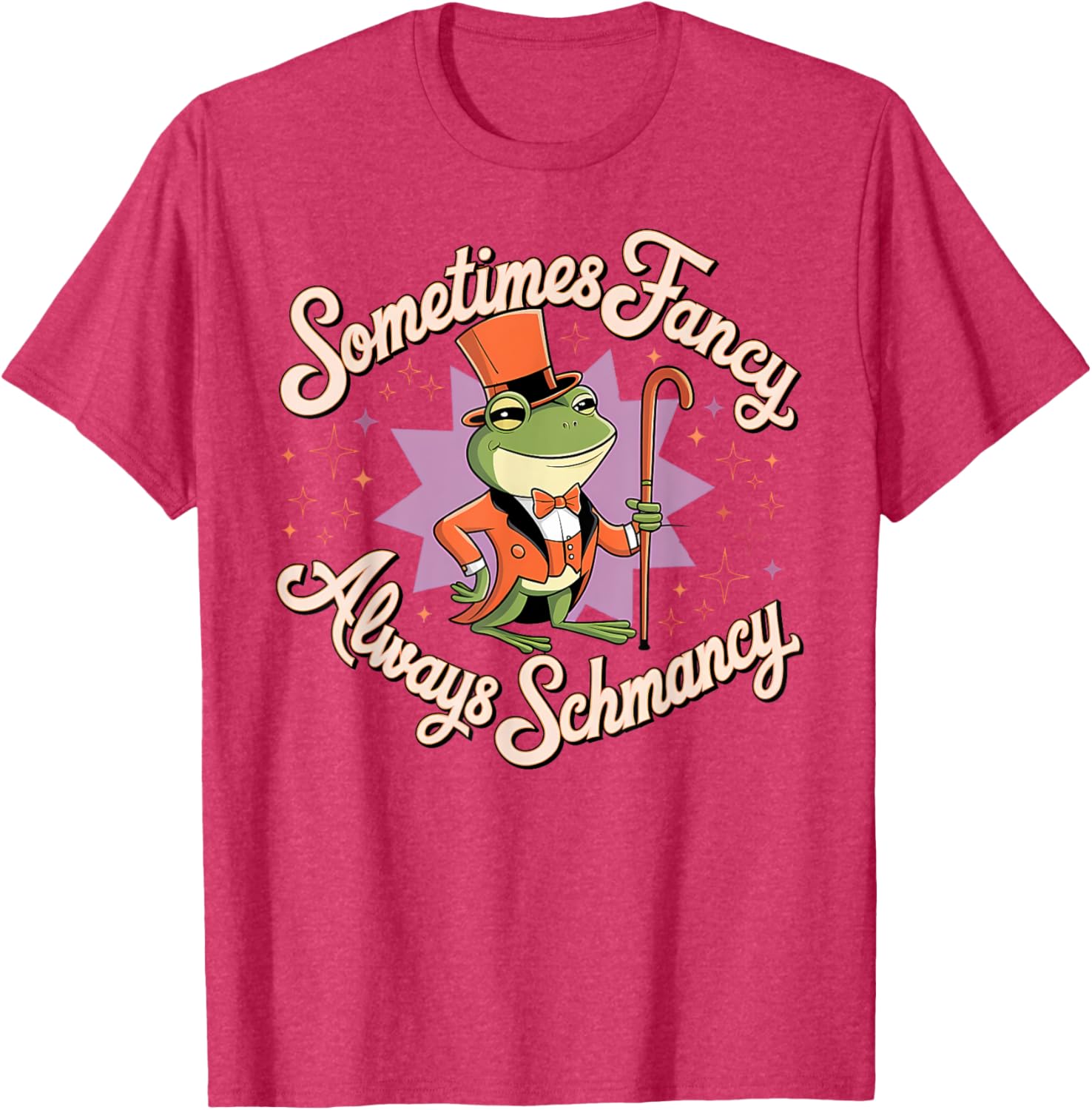 Funny Dapper Frogs T-Shirt - Sometimes Fancy Always Schmancy Style - 2