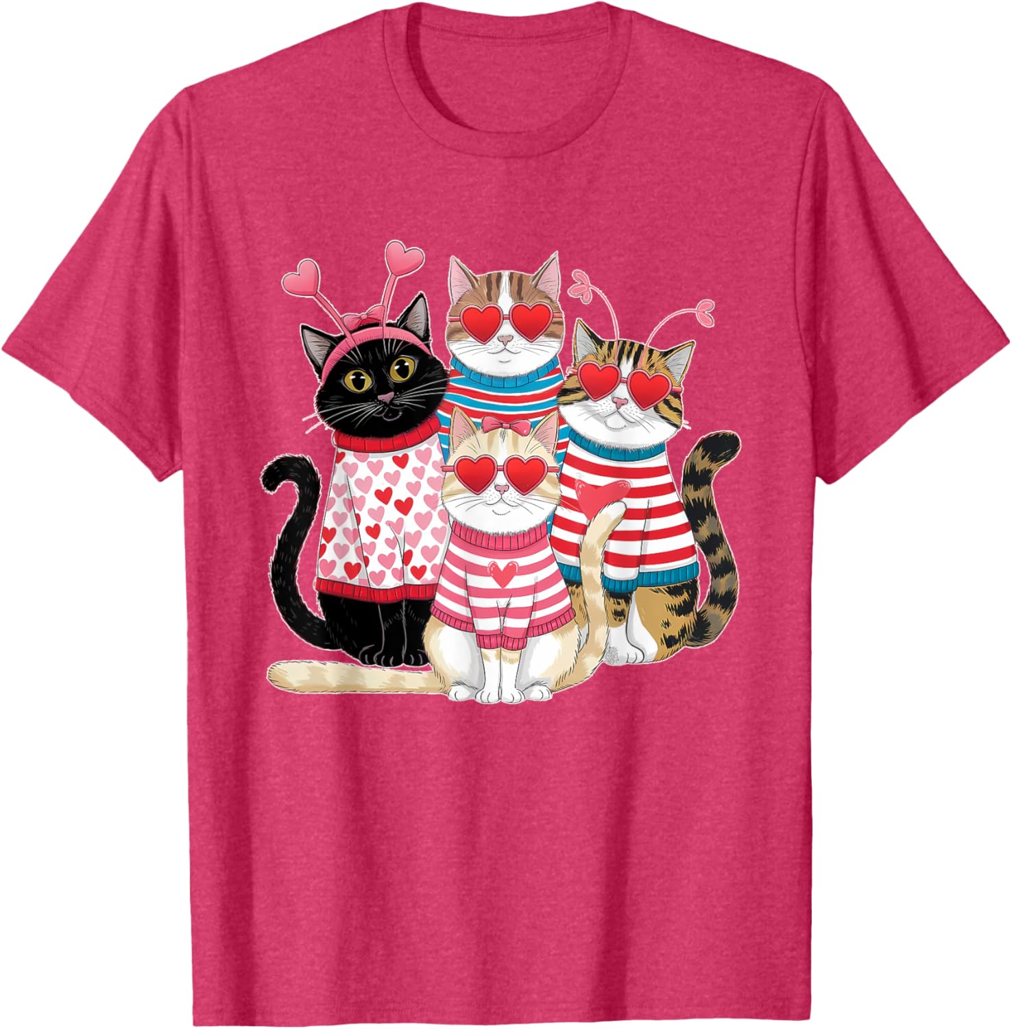 Happy Meowentine's Cute Cat T-Shirt for Girls - Perfect Valentine's Gift - 11