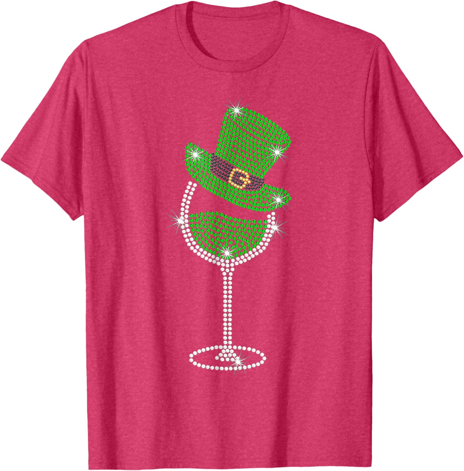 St Patrick's Day Shamrock Wine T-Shirt for Men and Women Celebrate in Style - 20