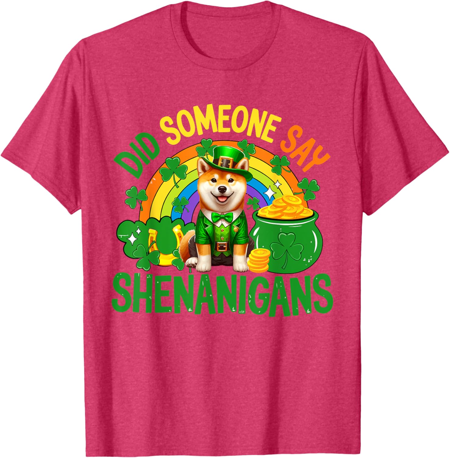 Shenanigans St. Patrick's Day Shiba Inu T-Shirt for Fun Celebrations - 2