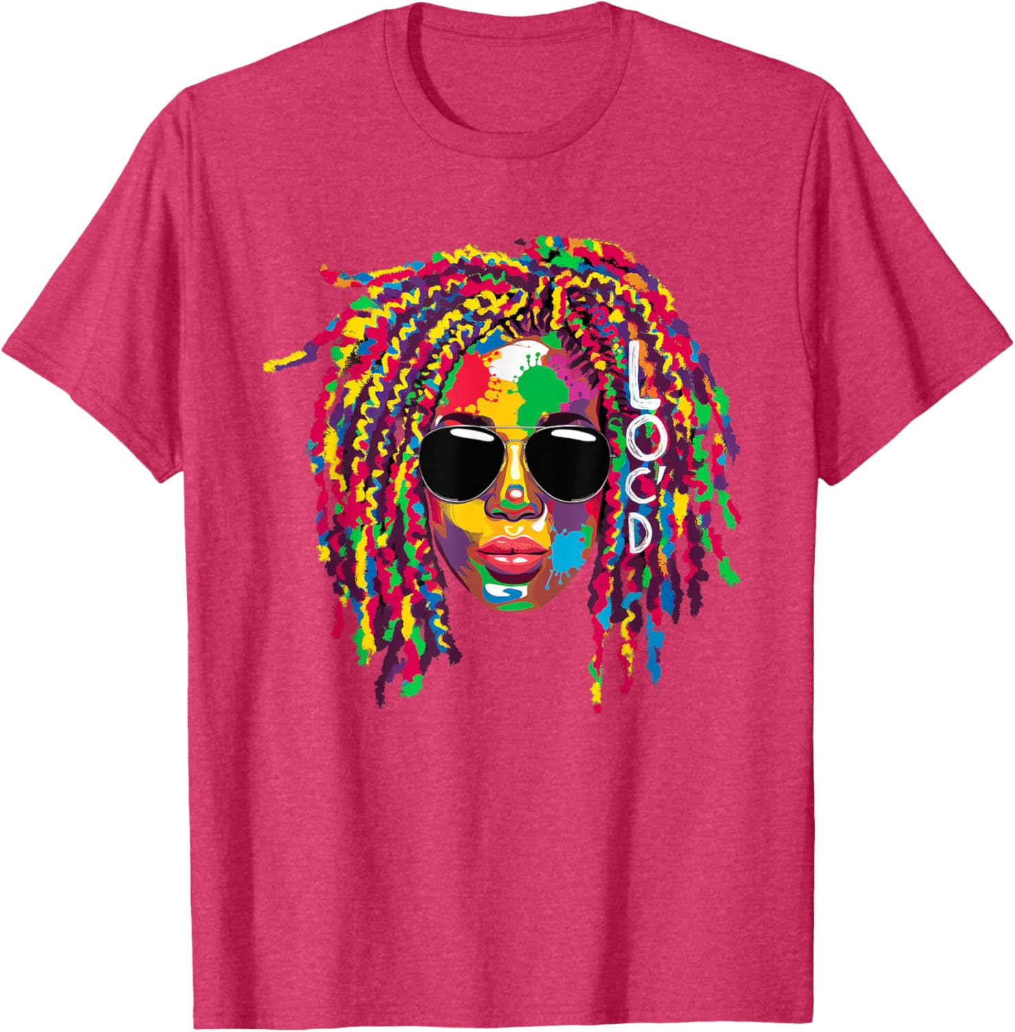 Loc'd For Life Afro Locs Dreadlocks T-Shirt for Proud Melanin Women - 13