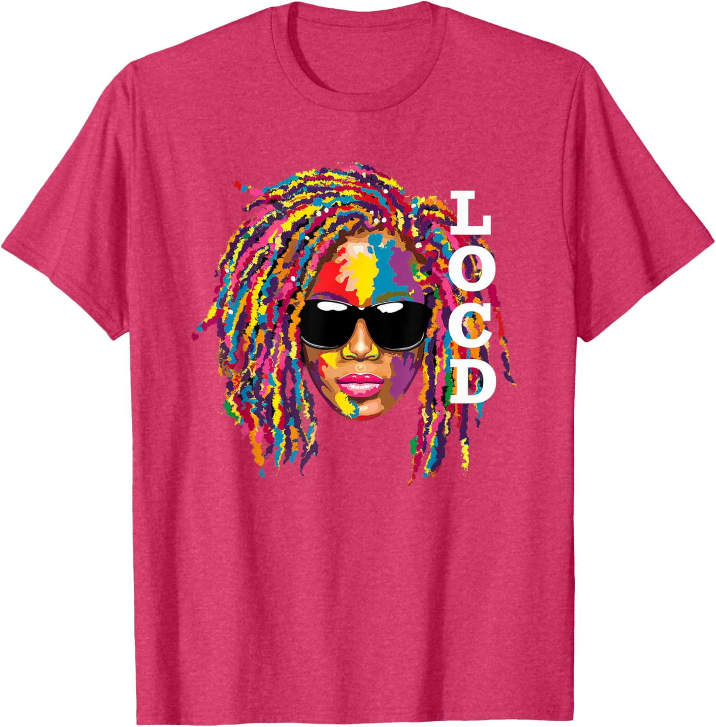Loc'd For Life Afro Locs T-Shirt for Black Melanin Women - Stylish Dreadlocks Apparel - 22