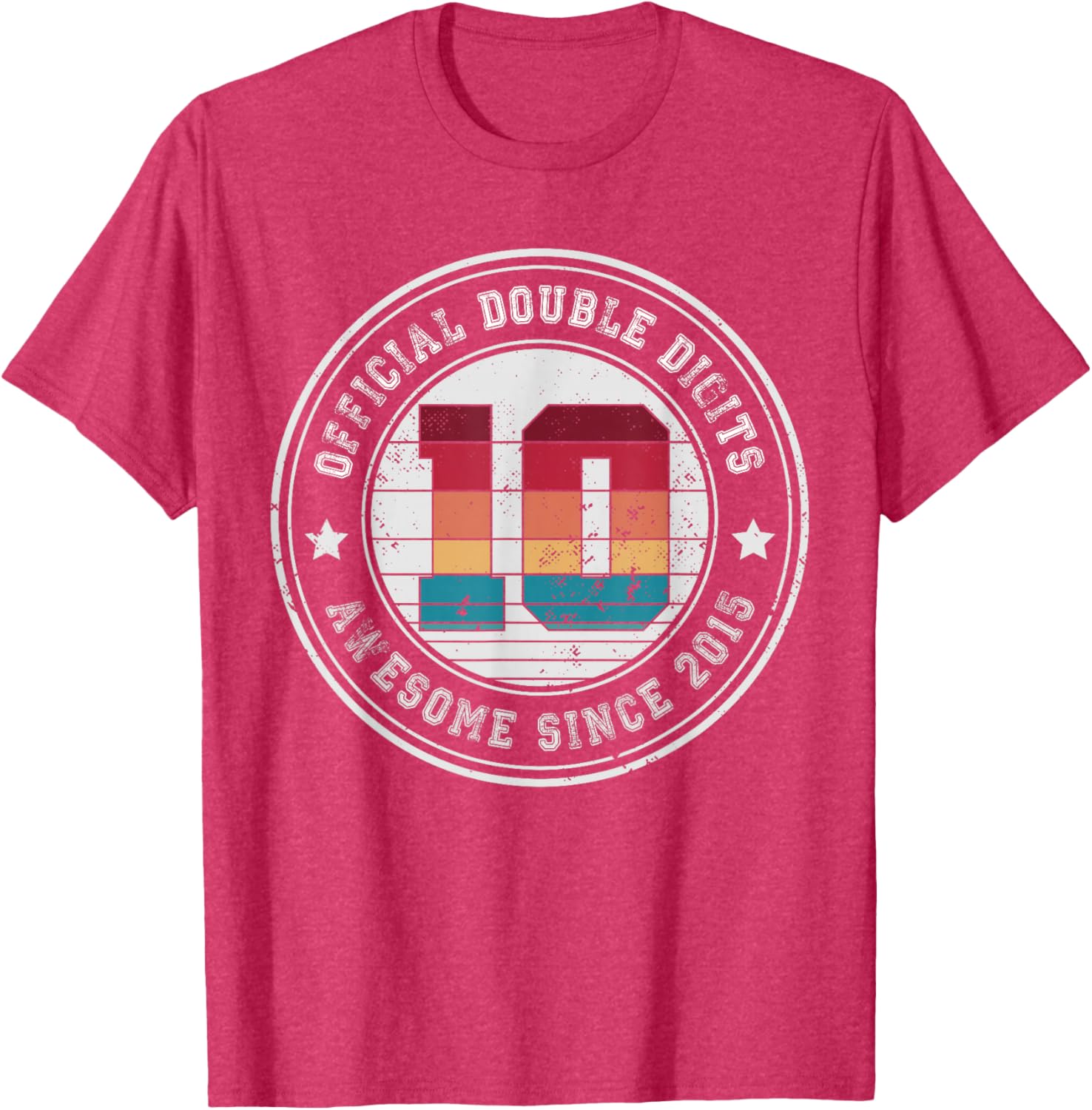 Celebrate 10th Birthday with Fun Ten Years Old Double Digits T-Shirt - 1
