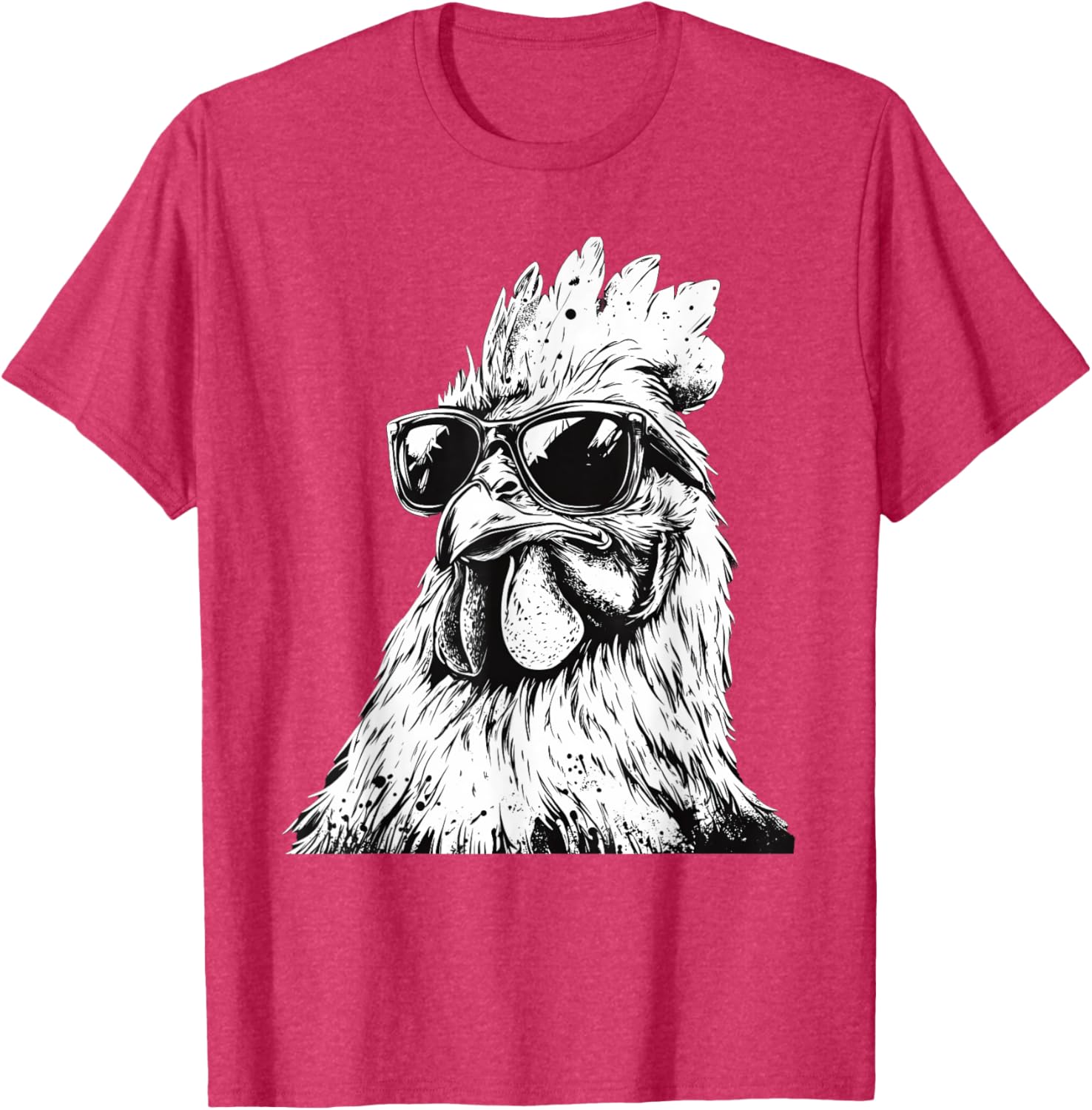 Cool Chicken in Sunglasses Art T-Shirt for Fun and Fashion Lovers - 14