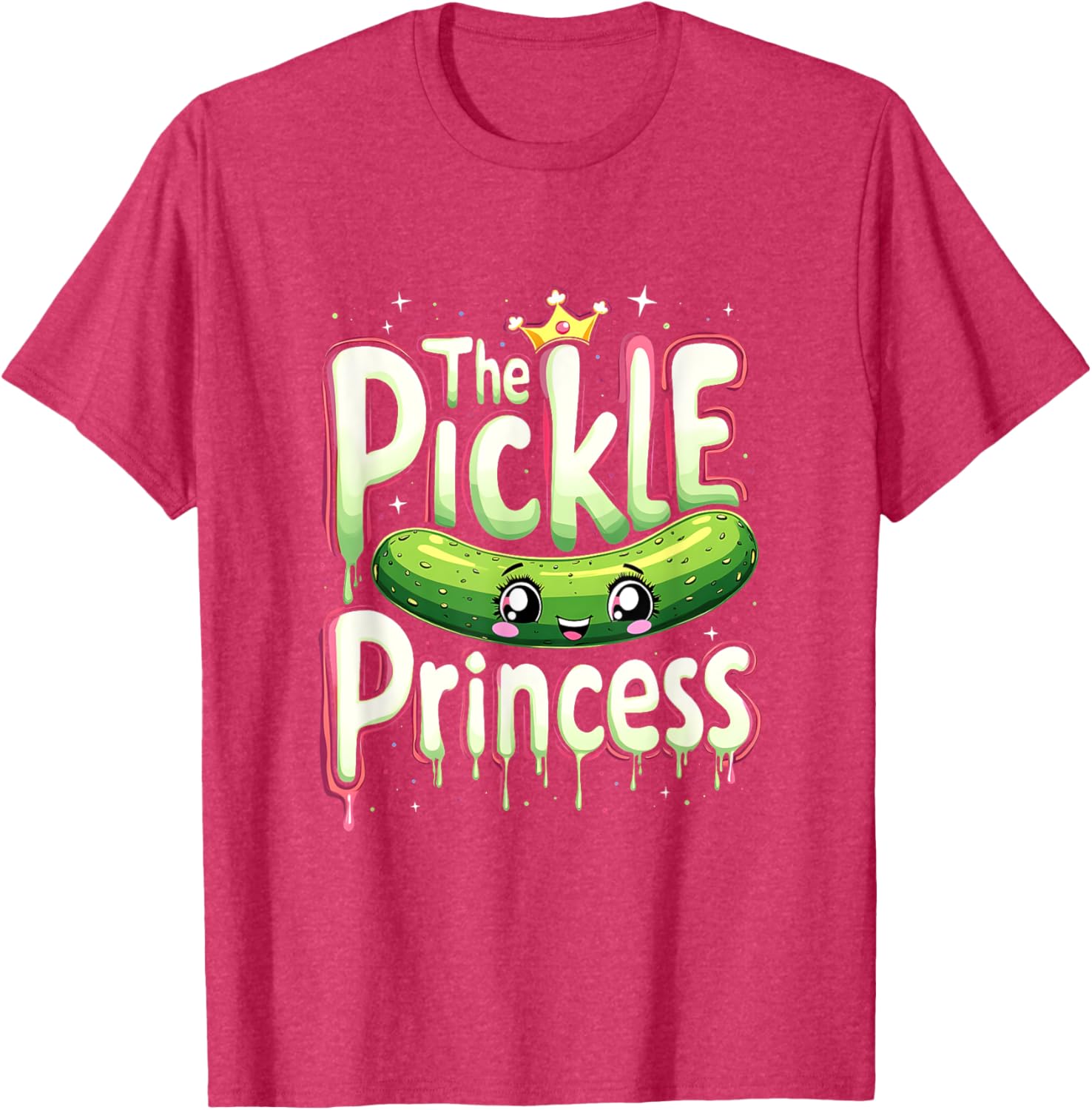 Cute Pickle Princess Ballet Fans T-Shirt for Pickle Lovers and Dancers - 2