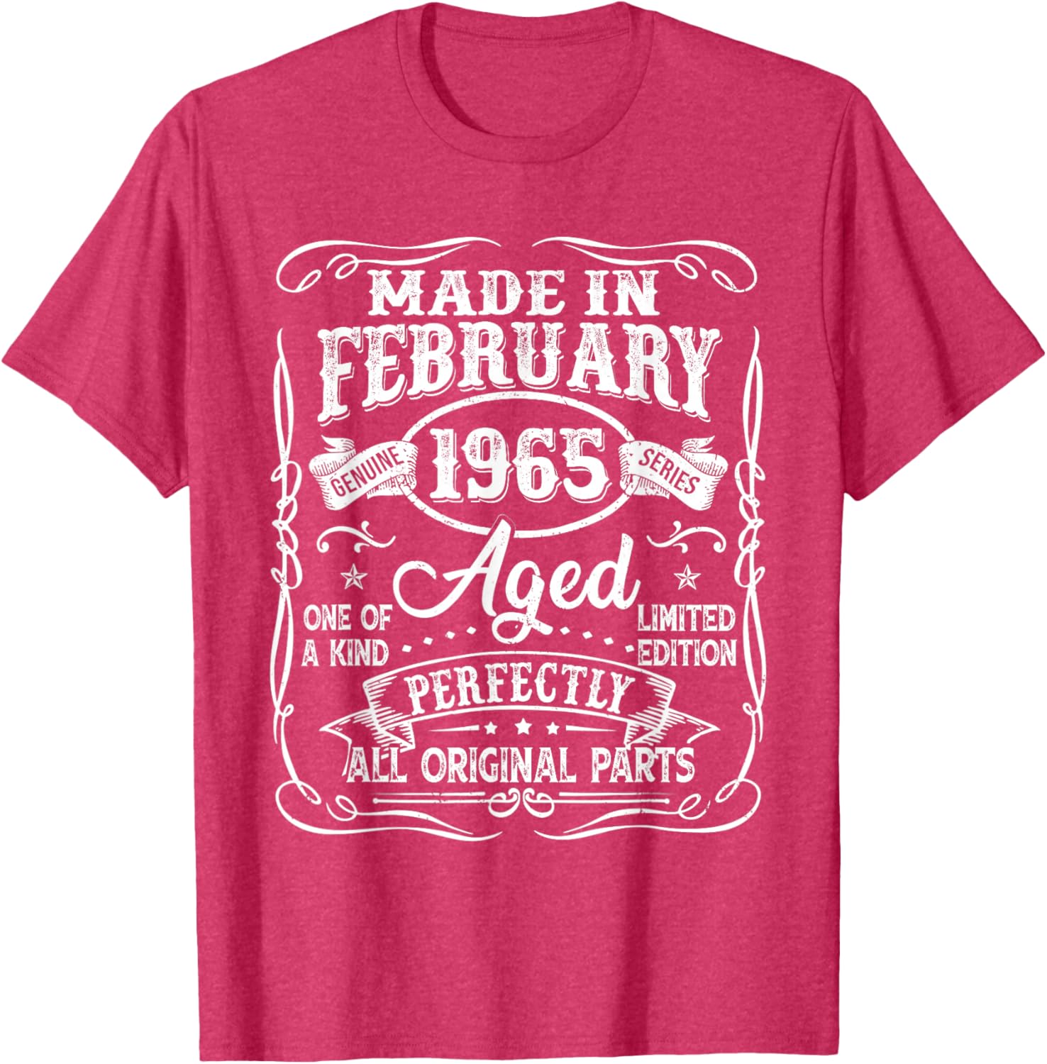 Vintage 60th Birthday T-Shirt for Men Born in February 1965 - 5