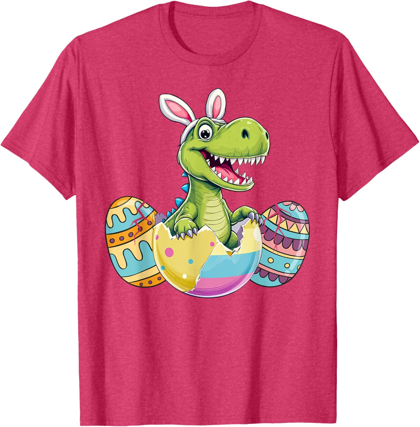 Happy Easter Dinosaur Bunny Ears T Rex Kids T-Shirt for Boys - 18