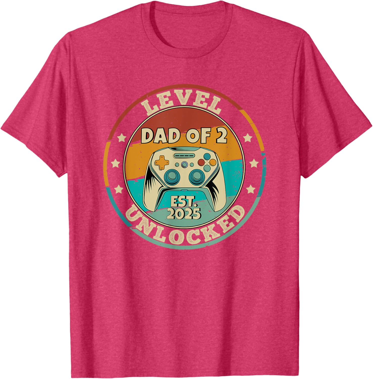 Promoted to Daddy Again 2025 T-Shirt for Proud Dads of 2 Kids - 13