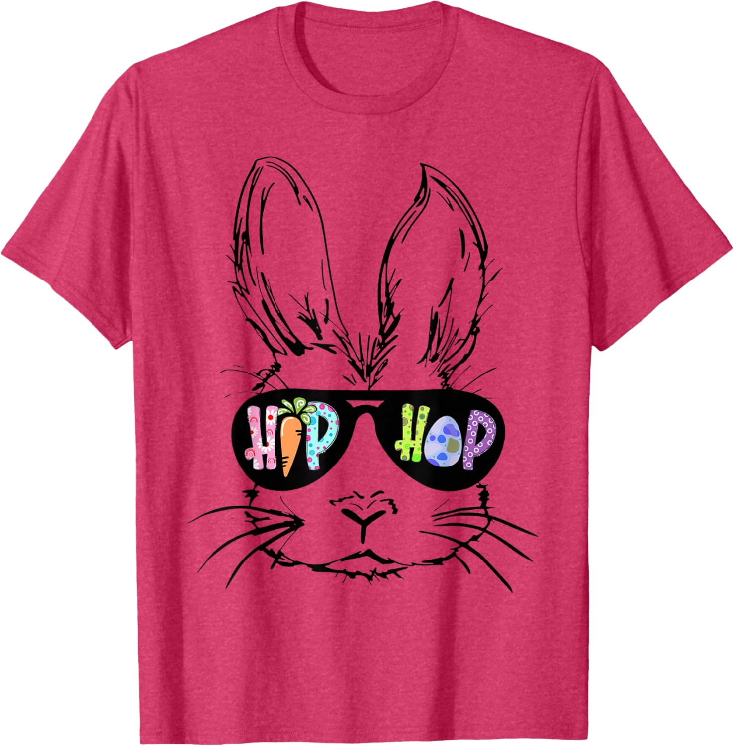 Hip Hop Bunny in Sunglasses Funny Easter T-Shirt for Rabbit Lovers - 7