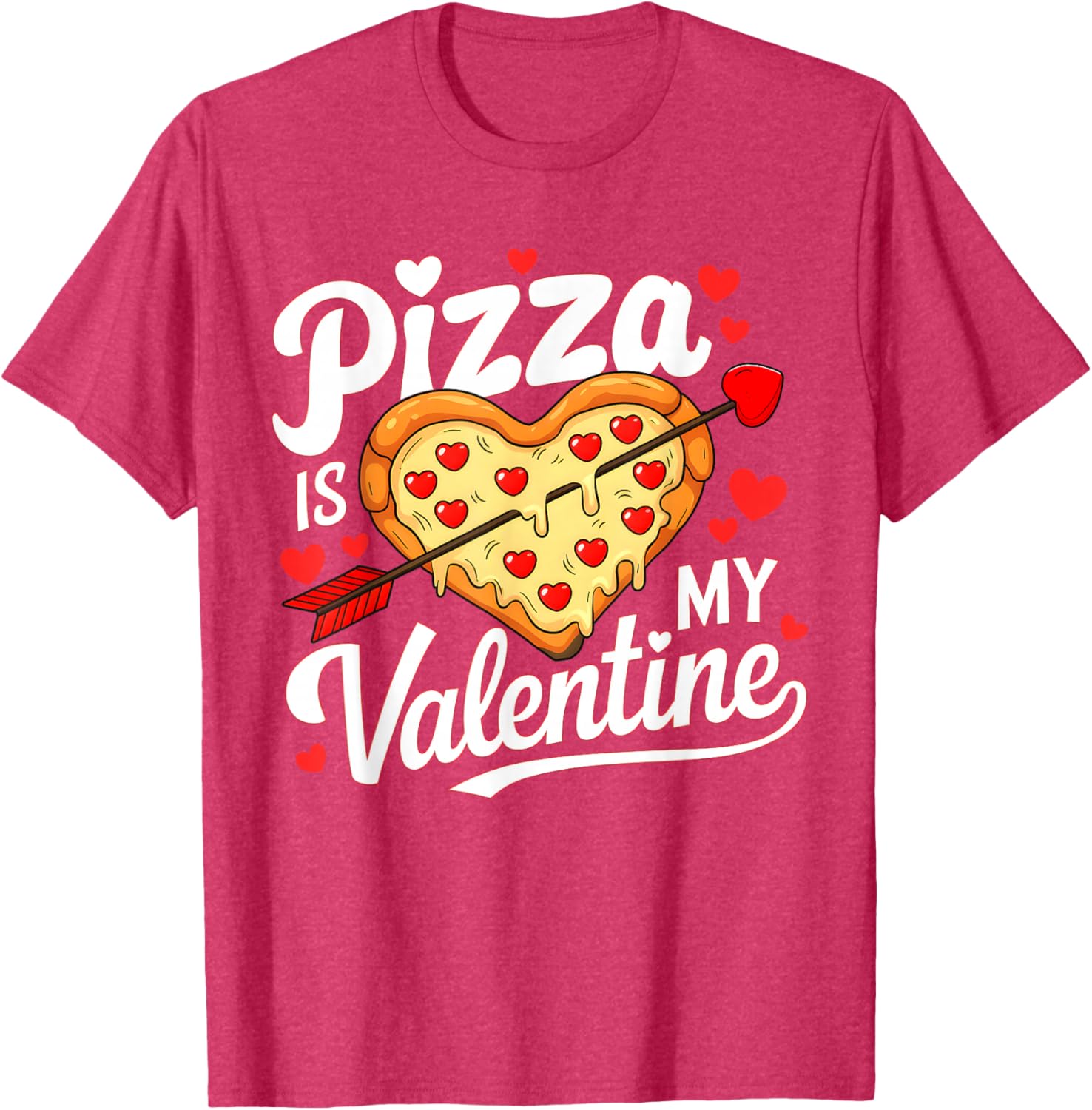 Pizza Is My Valentine Funny Kids T-Shirt for Boys and Girls - 3