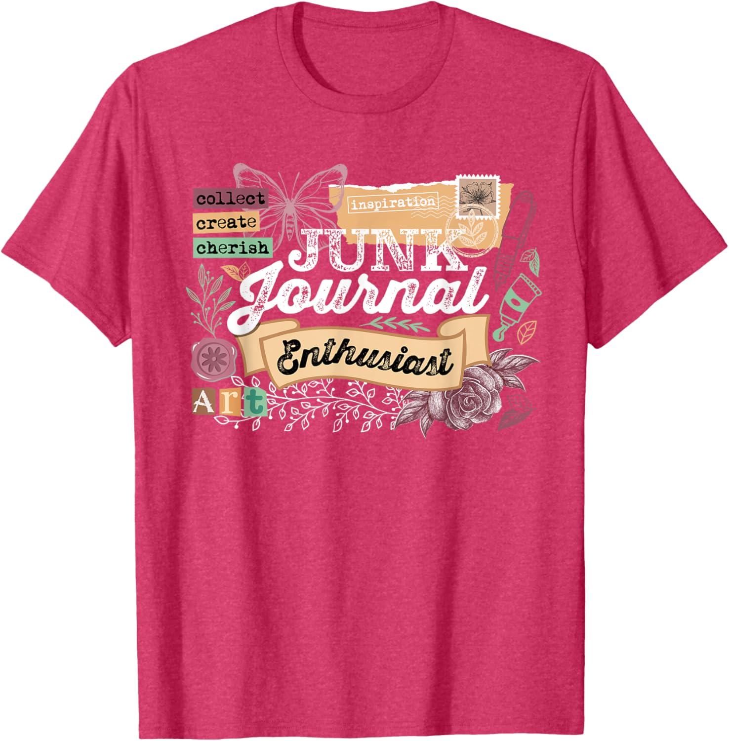 Vintage Scrapbooking T-Shirt for Junk Journal Enthusiasts - Fun Design - 9