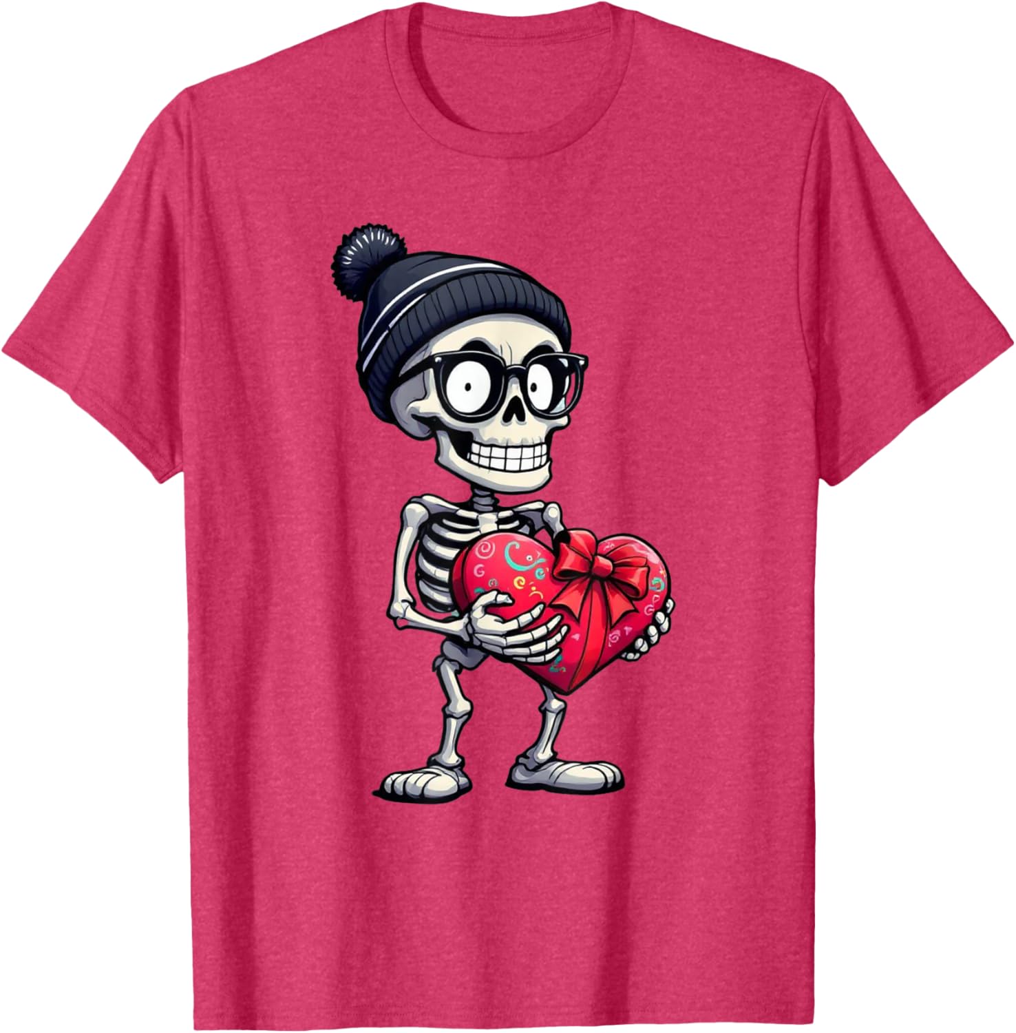 Funny Skeleton Heart Valentine's Day T-Shirt for Men and Women - 10