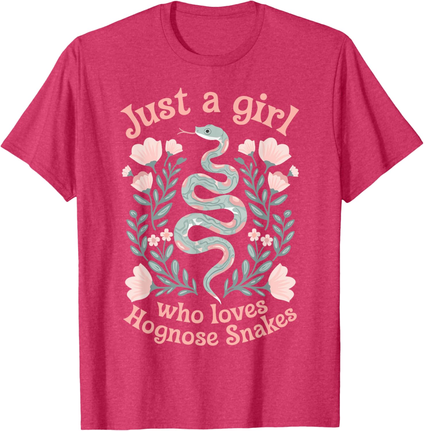 Just A Girl Who Loves Hognose Snakes T-Shirt Cute Snake Lover Tee - 21