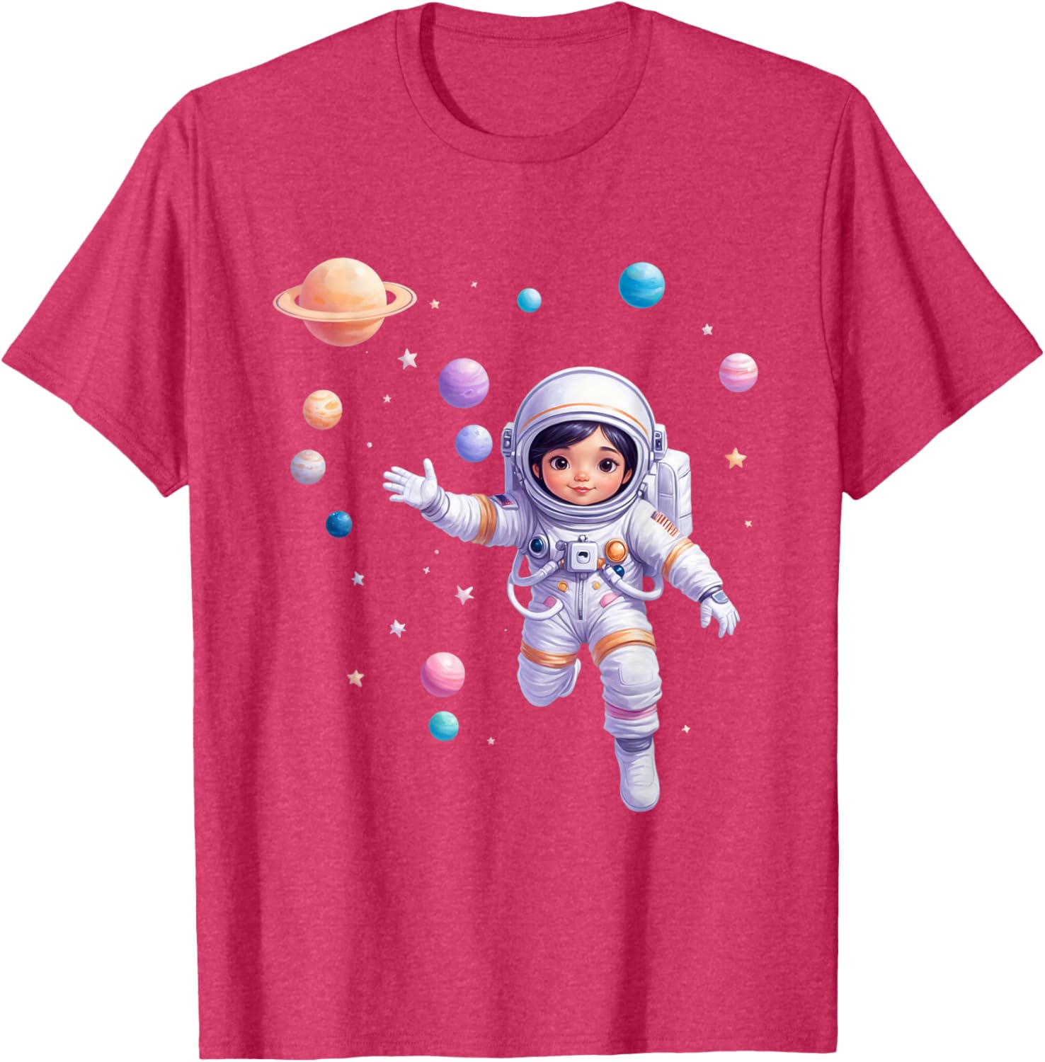 Cute Space Explorer T-Shirt for Future Astronaut Girls - Adorable Design - 27