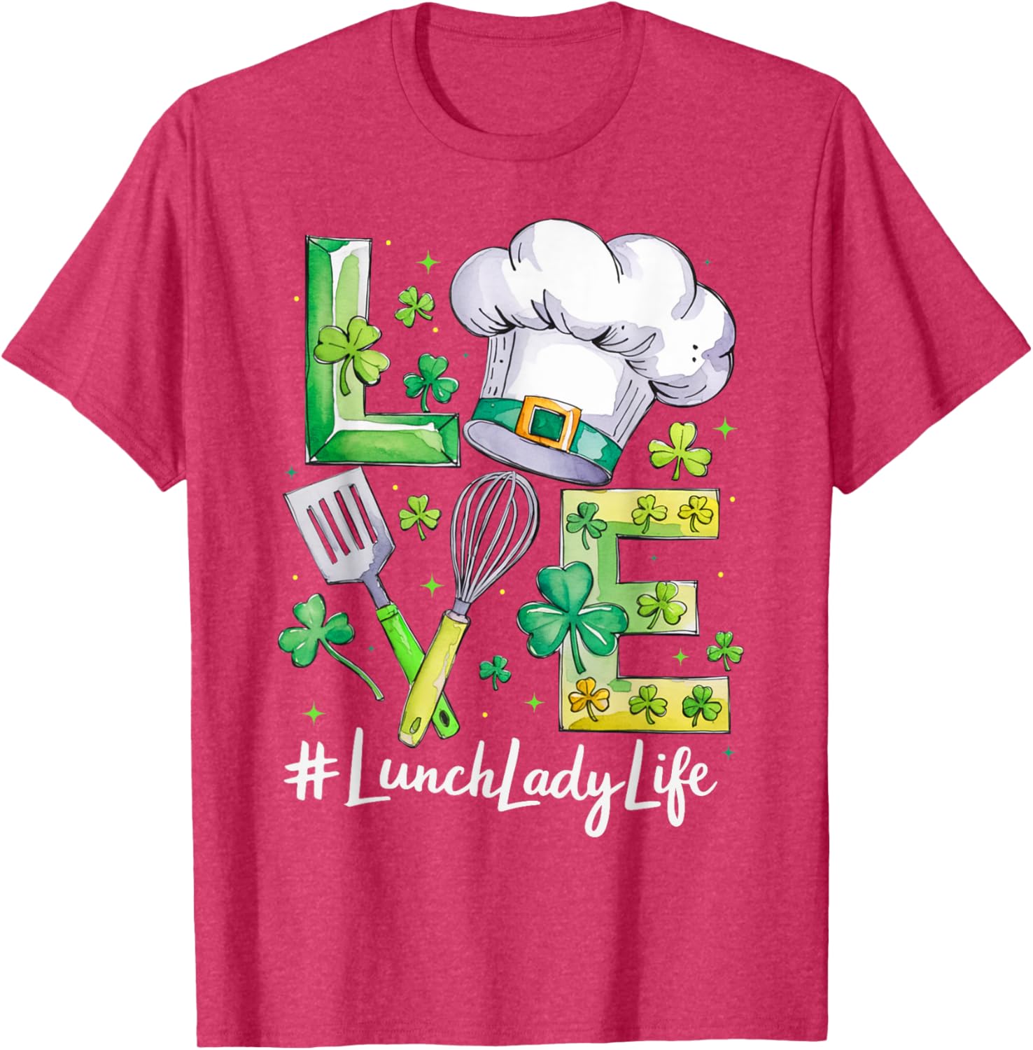 Funny Love Lunch Lady Life St Patricks Day T-Shirt for Men and Women - 10