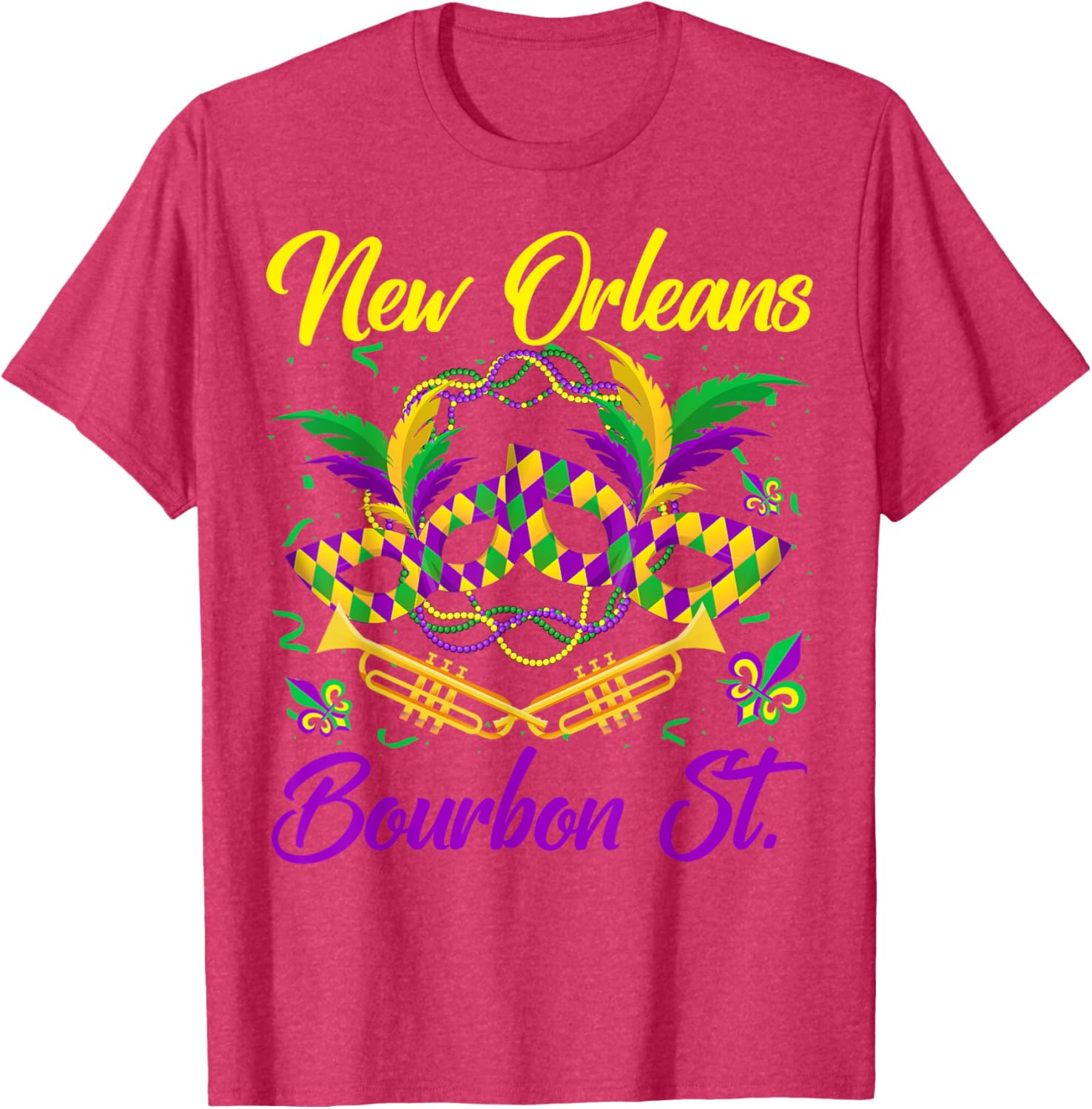 Funny NOLA Bourbon Street Mardi Gras T-Shirt for Fat Tuesday Celebrations - 21