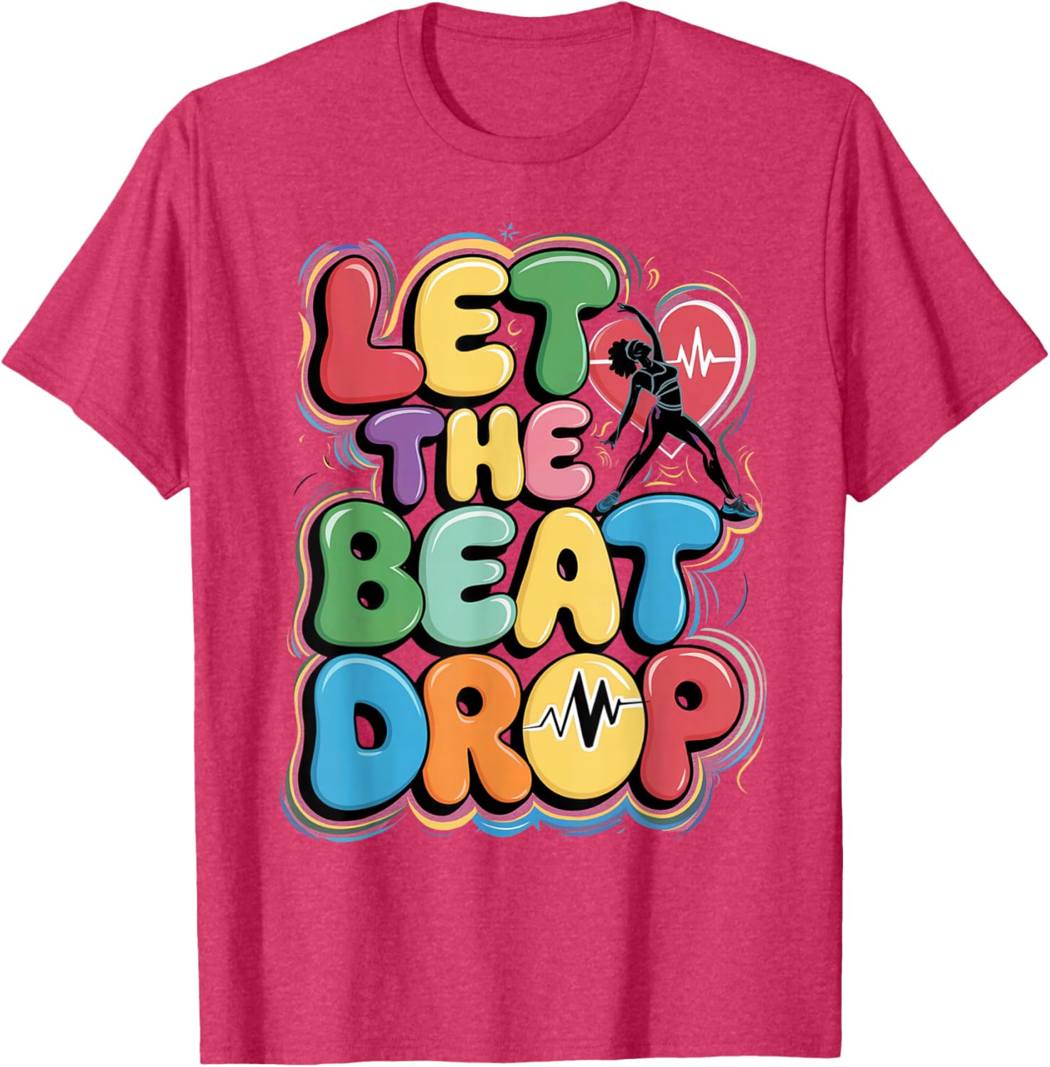 Exercise Dance Instructor Let's Get Fit T-Shirt for Active Lifestyle - 1