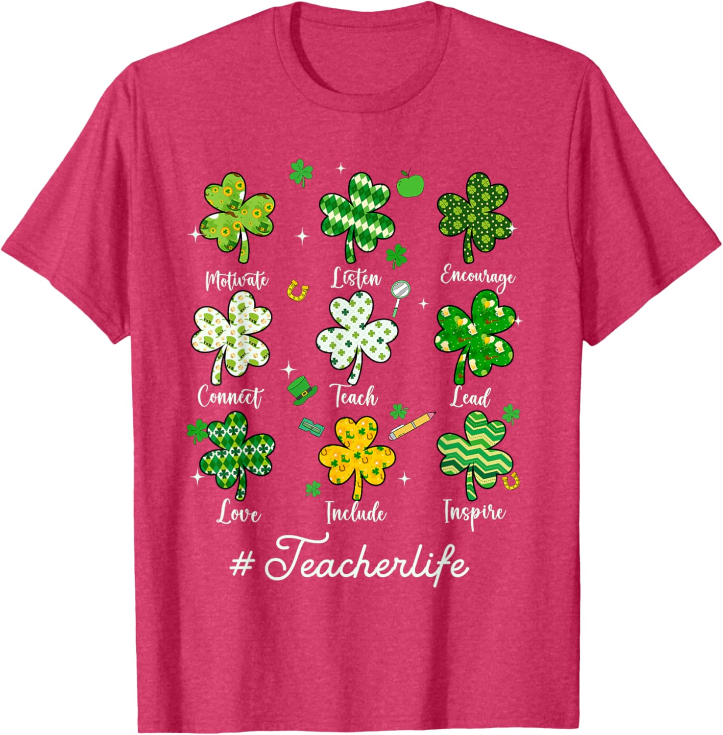 Teacher Life Shamrock T-Shirt - Inspire Love This St. Patrick's Day - 12