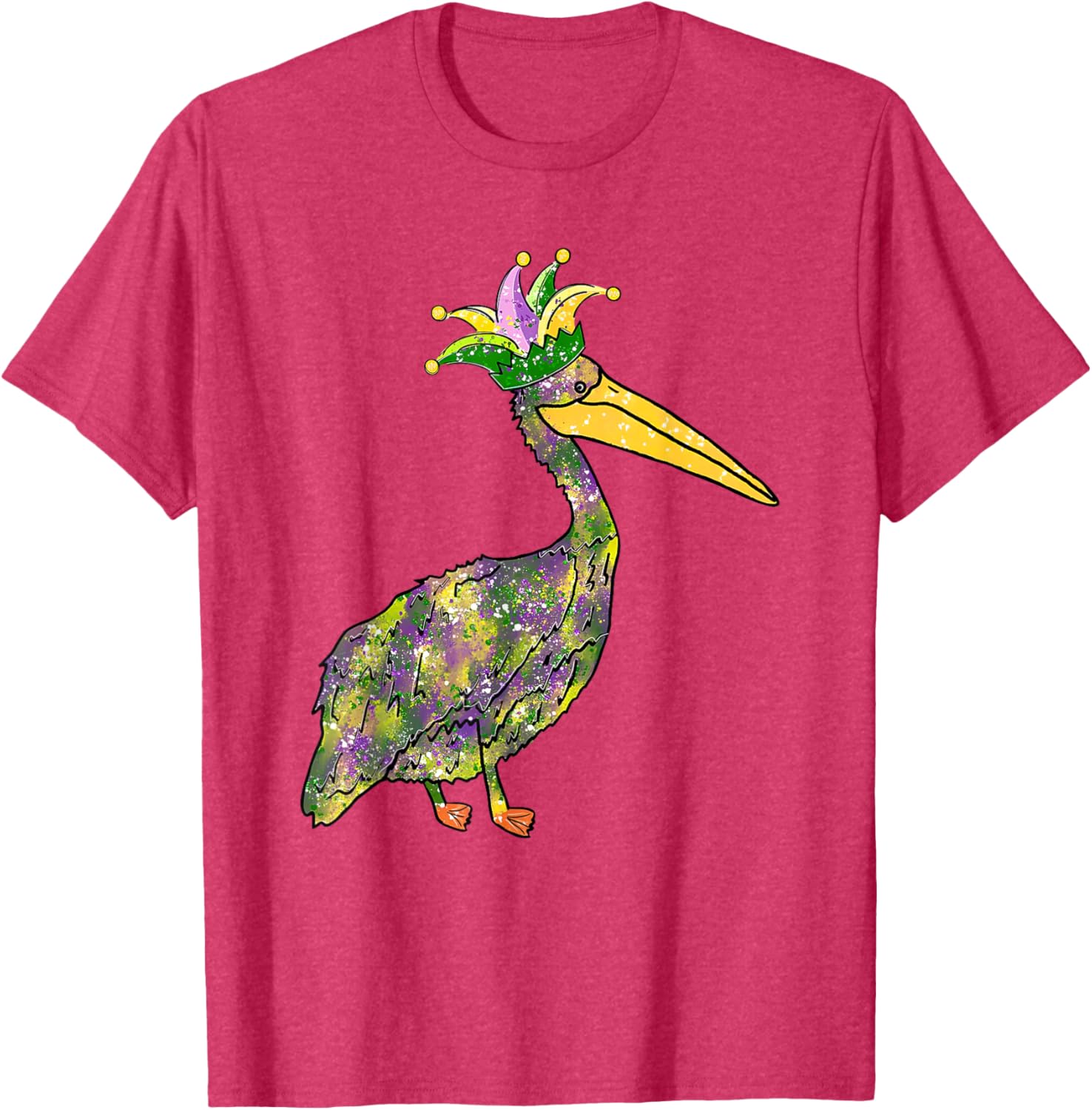 Pelican Mardi Gras Women's Carnival Lover T-Shirt Fun Festive Style - 17
