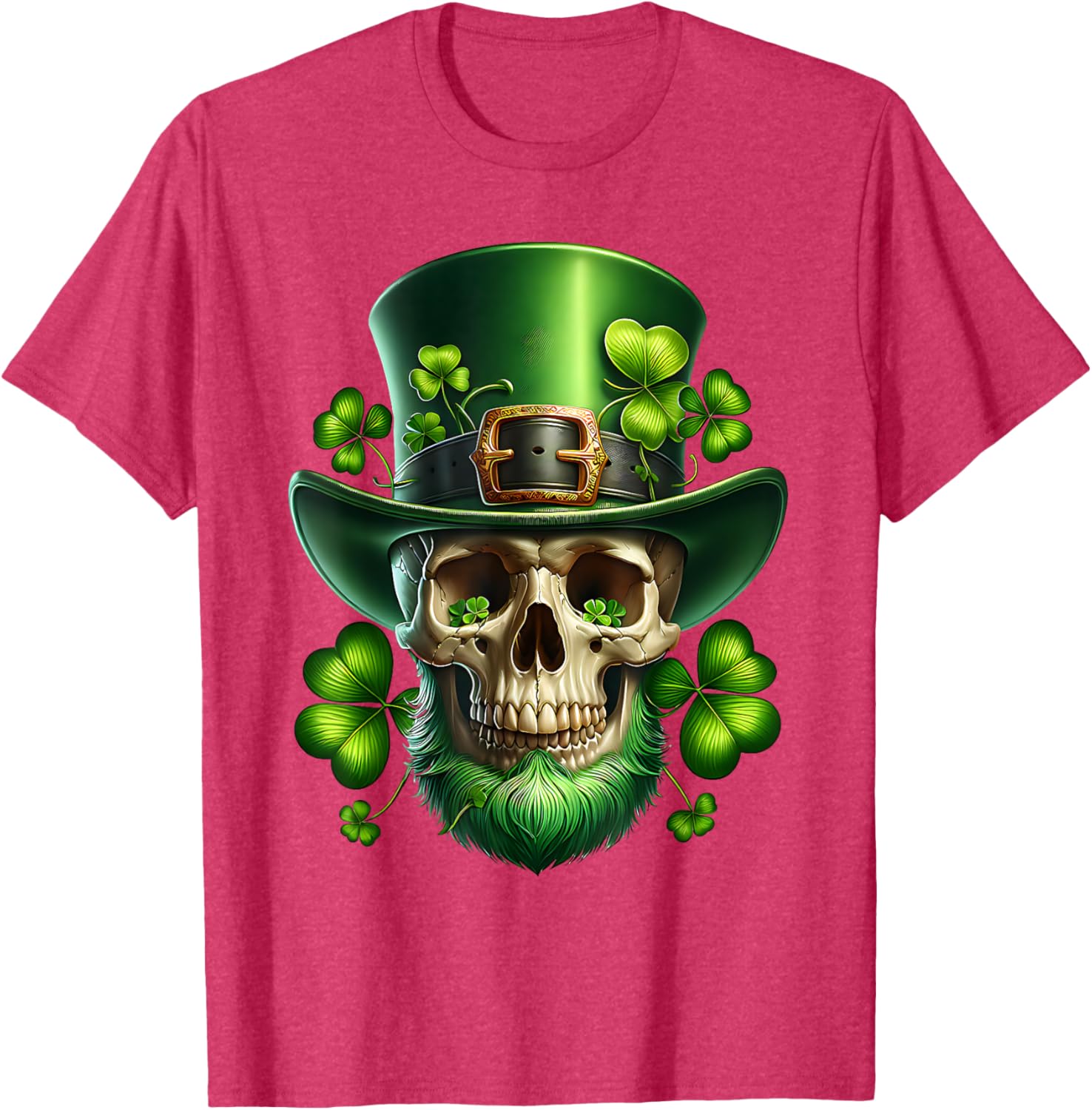 Saint Patrick's Day Sugar Skull T-Shirt for Festive Celebrations - 1