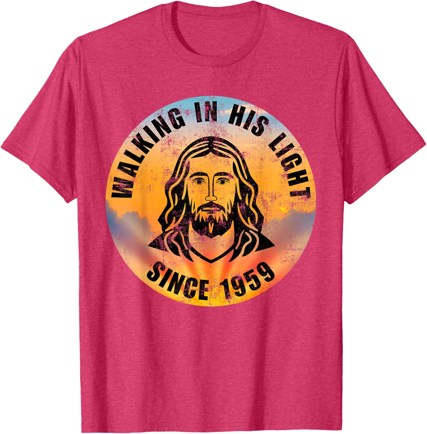 Walking In His Light Since 1959 Christian Quote T-Shirt for Positivity - 26