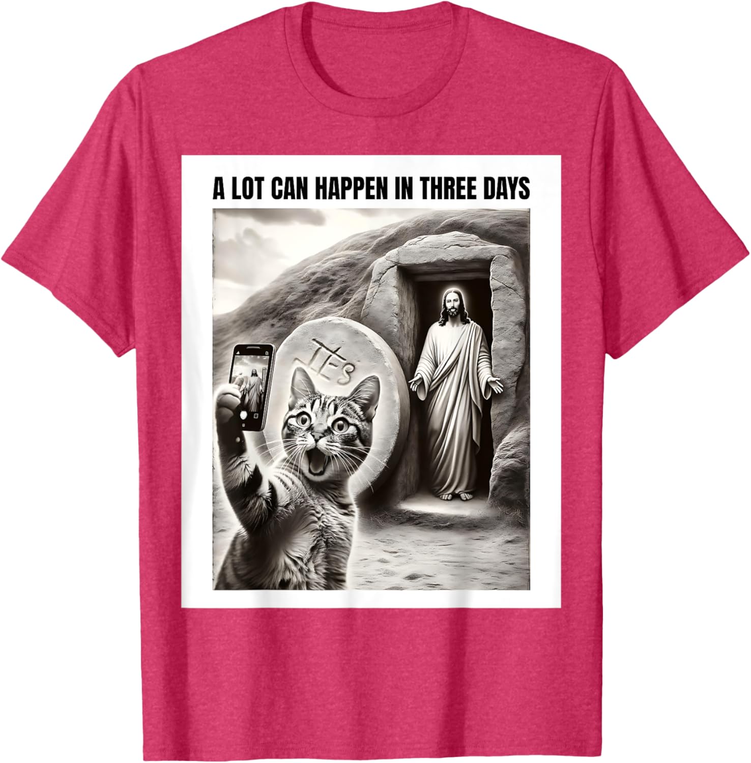 Easter Meme Cat Selfie T-Shirt for Men, Women, Kids – Fun Christian Apparel - 8