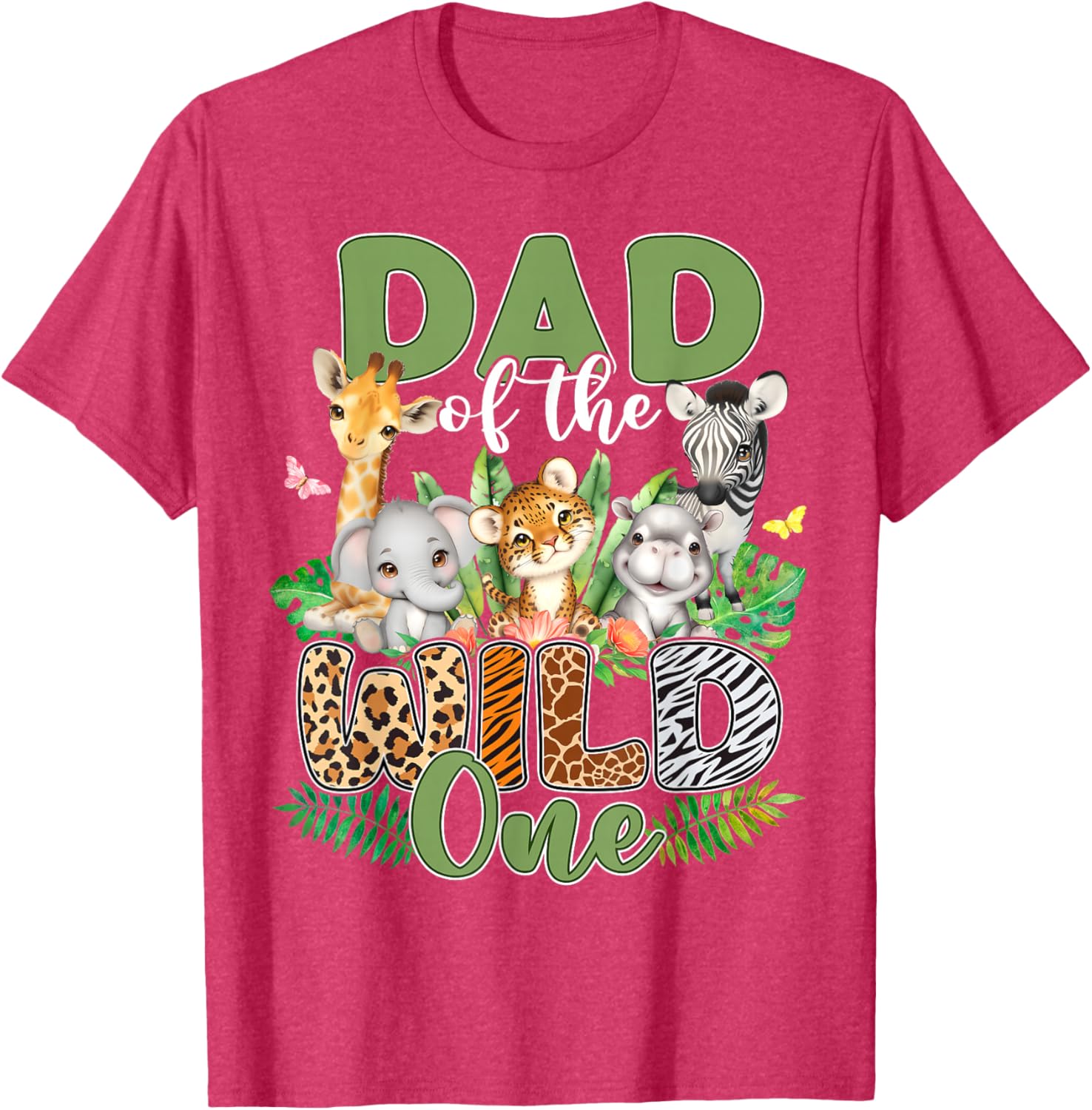 Dad Of The Wild One Safari Family Matching T-Shirt for 1st Birthday - 21
