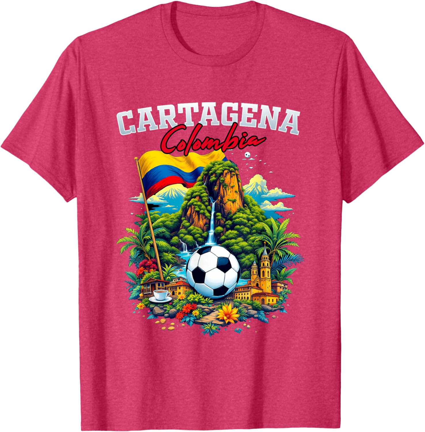 Cartagena Colombian Flag T-Shirt - Stylish Souvenir Apparel for Pride - 2