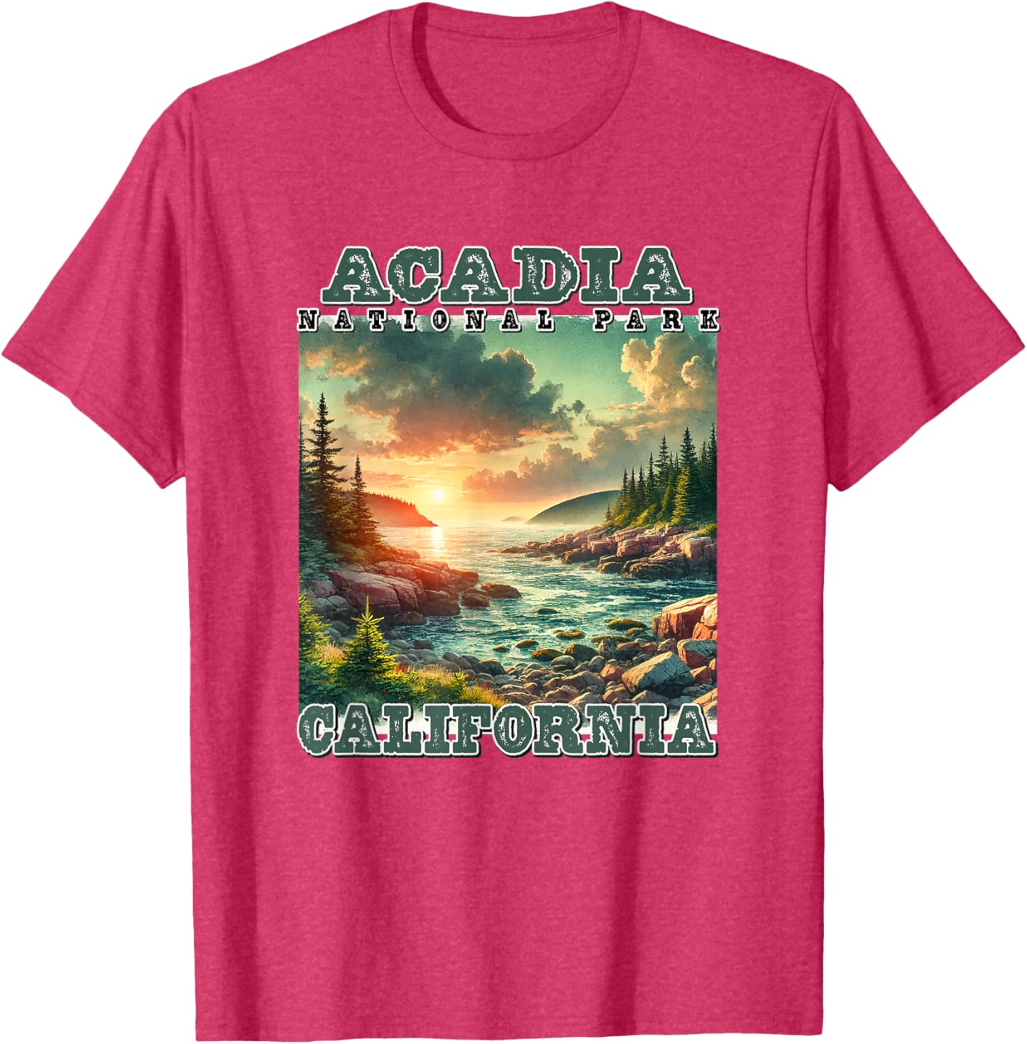 Vintage Retro Acadia National Park Camping T-Shirt for Outdoor Lovers - 2