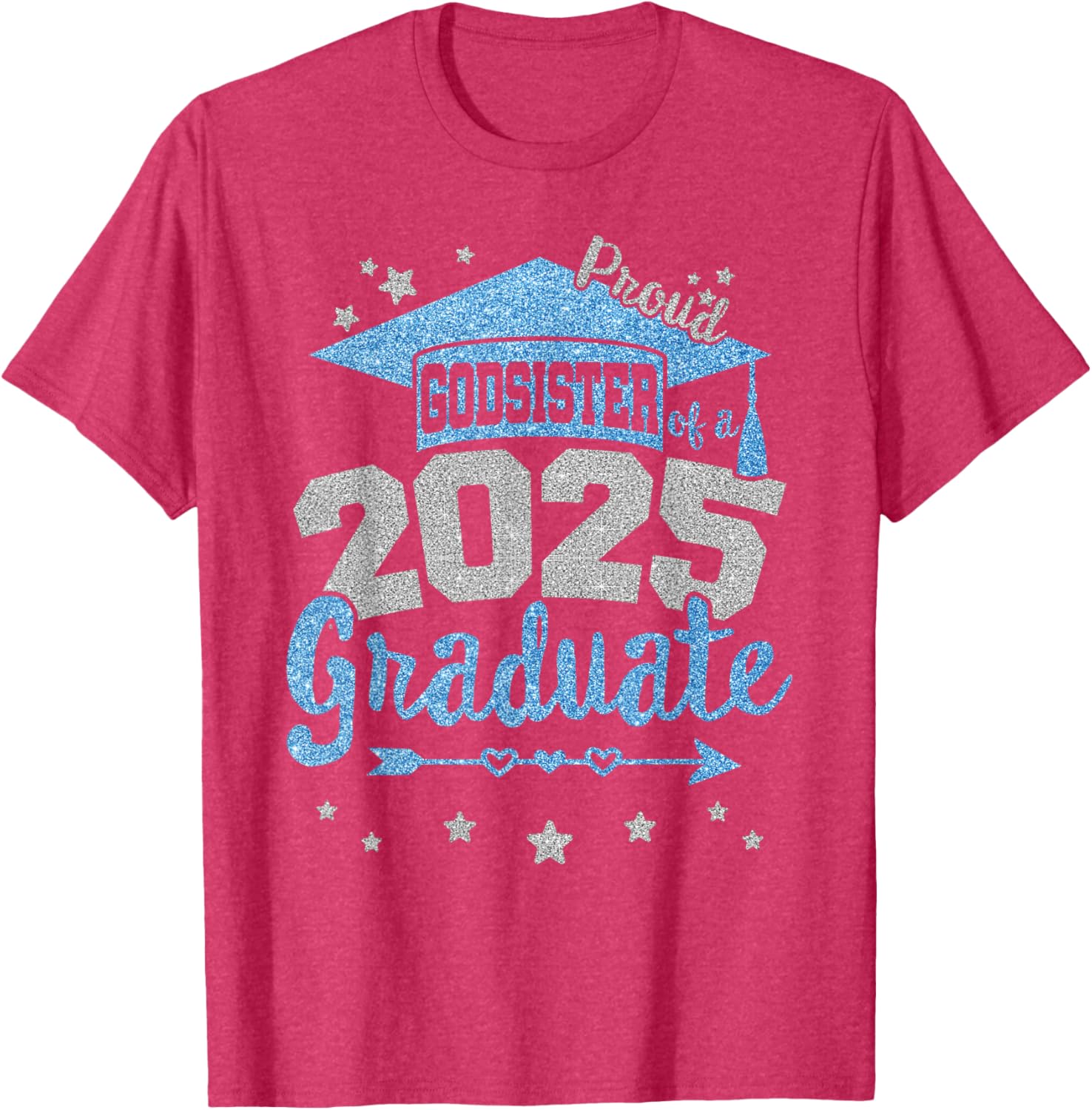 Proud Godsister of 2025 Graduate Team 25 Senior T-Shirt for Celebrations - 7