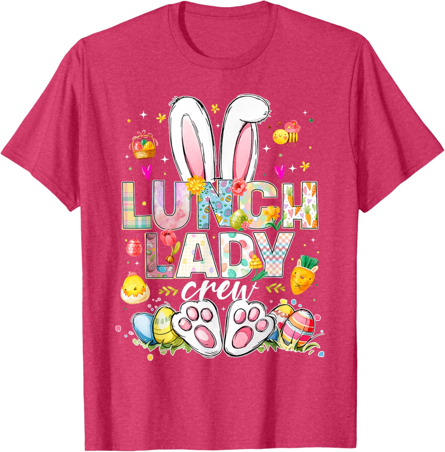 Funny Bunny Lunch Lady Easter T-Shirt for Cafeteria Workers - 26