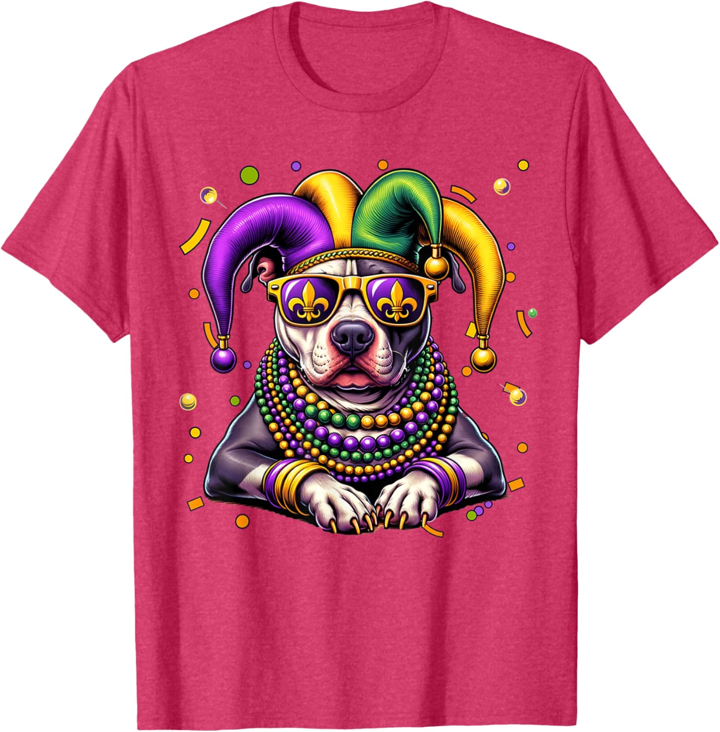 Mardi Gras Pitbull Festival T-Shirt for Men and Women - Fun Carnival Wear - 28