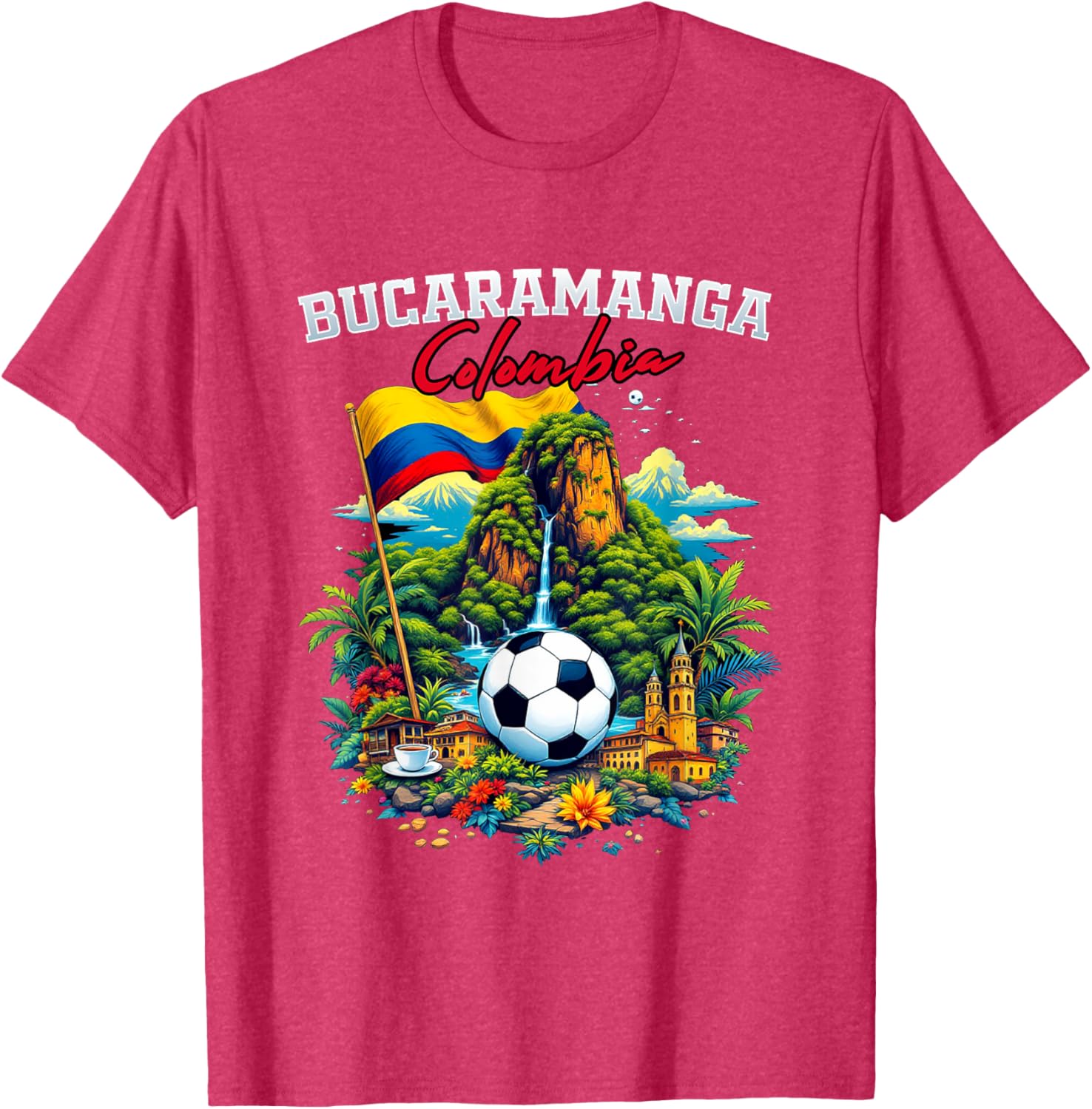 Bucaramanga Colombia Souvenir Flag T-Shirt for Travel and Fashion Lovers - 2