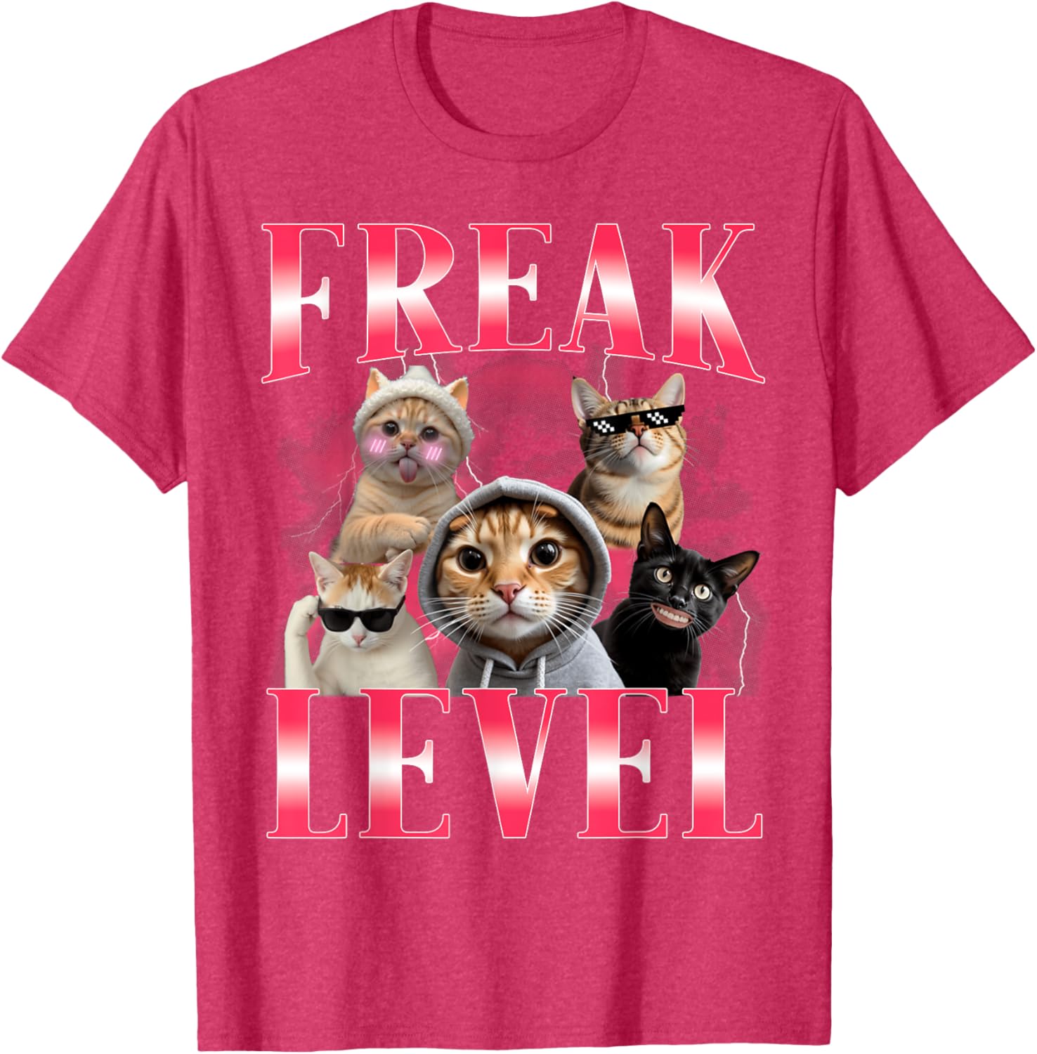 Funny Cat Meme T-Shirt Certified Freak Humor for Cat Lovers - 13