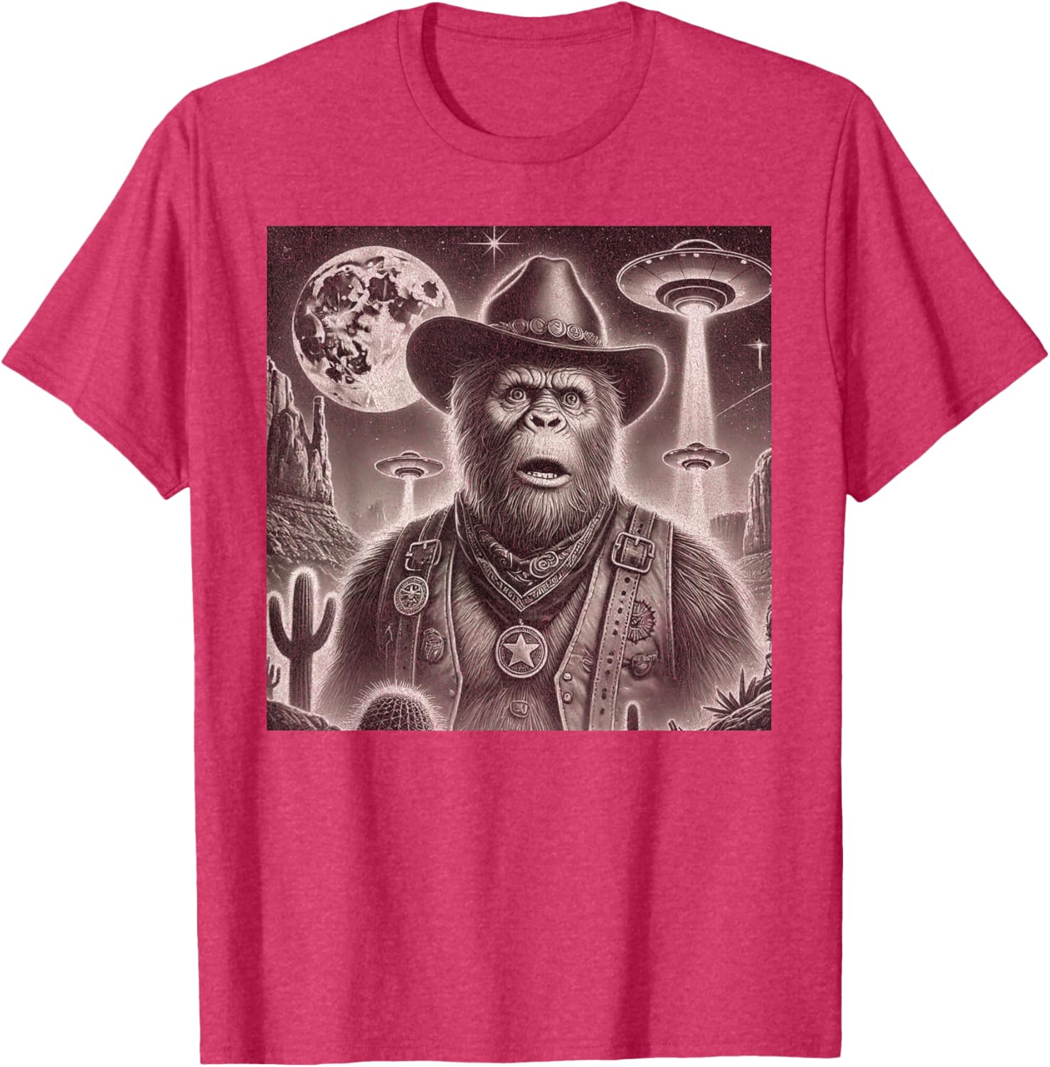 Bigfoot UFO Selfie T-Shirt for Fun Loving Alien Enthusiasts - 20