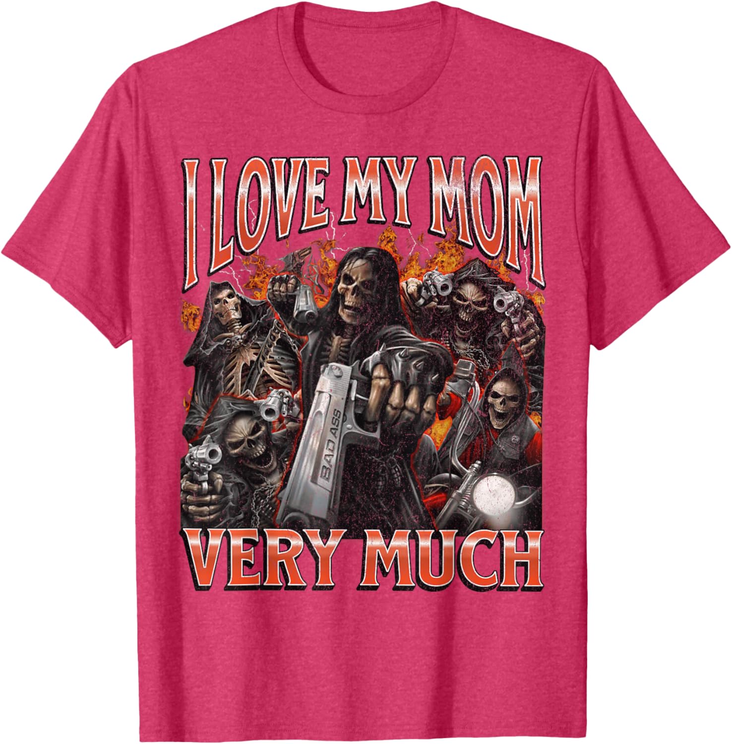 Funny I Love My Mom Skeleton Graphic T-Shirt for Unique Style Lovers - 9