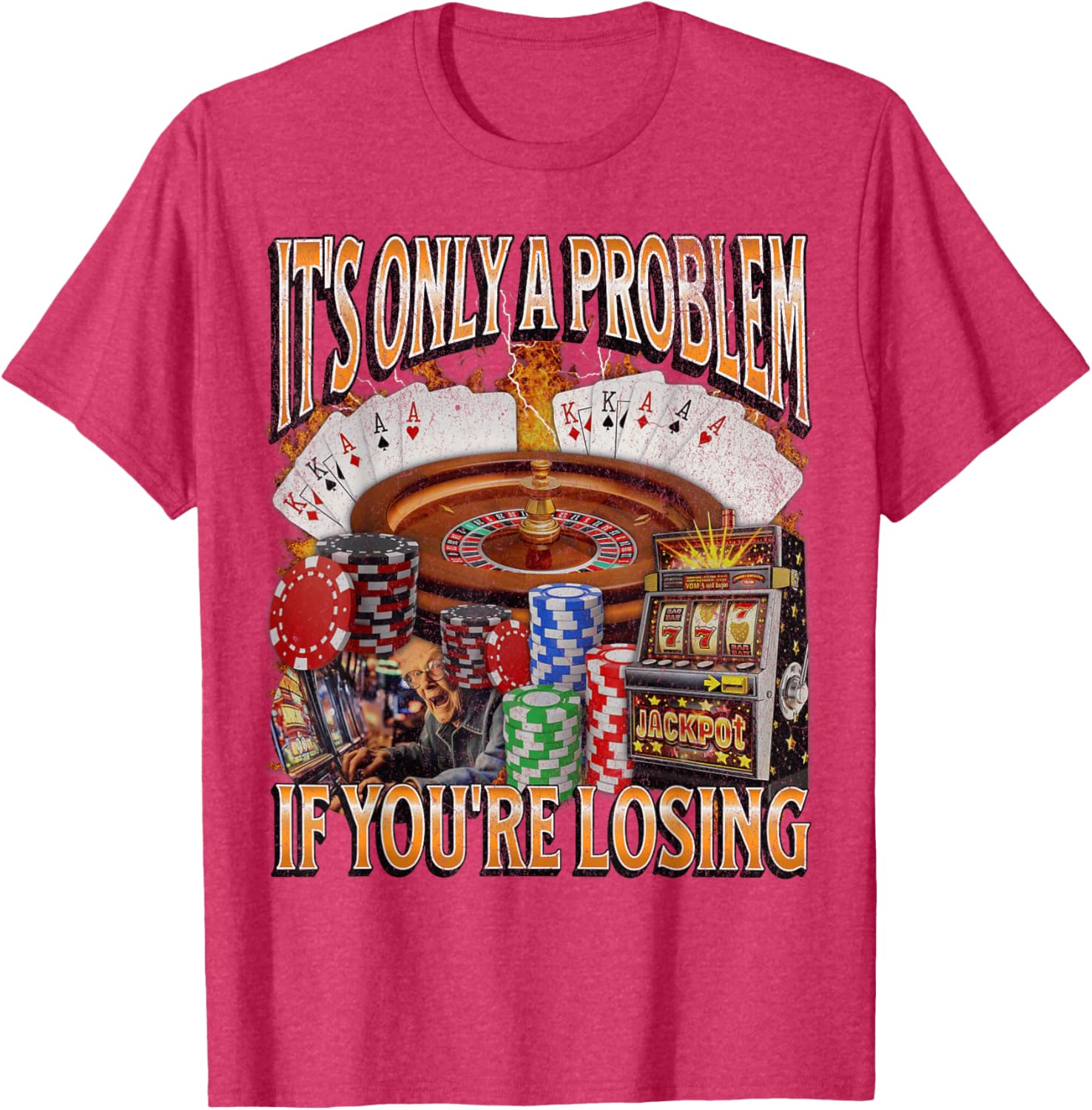 Funny Gambling Bootleg Graphic T-Shirt Perfect for Losing Bet Lovers - 11