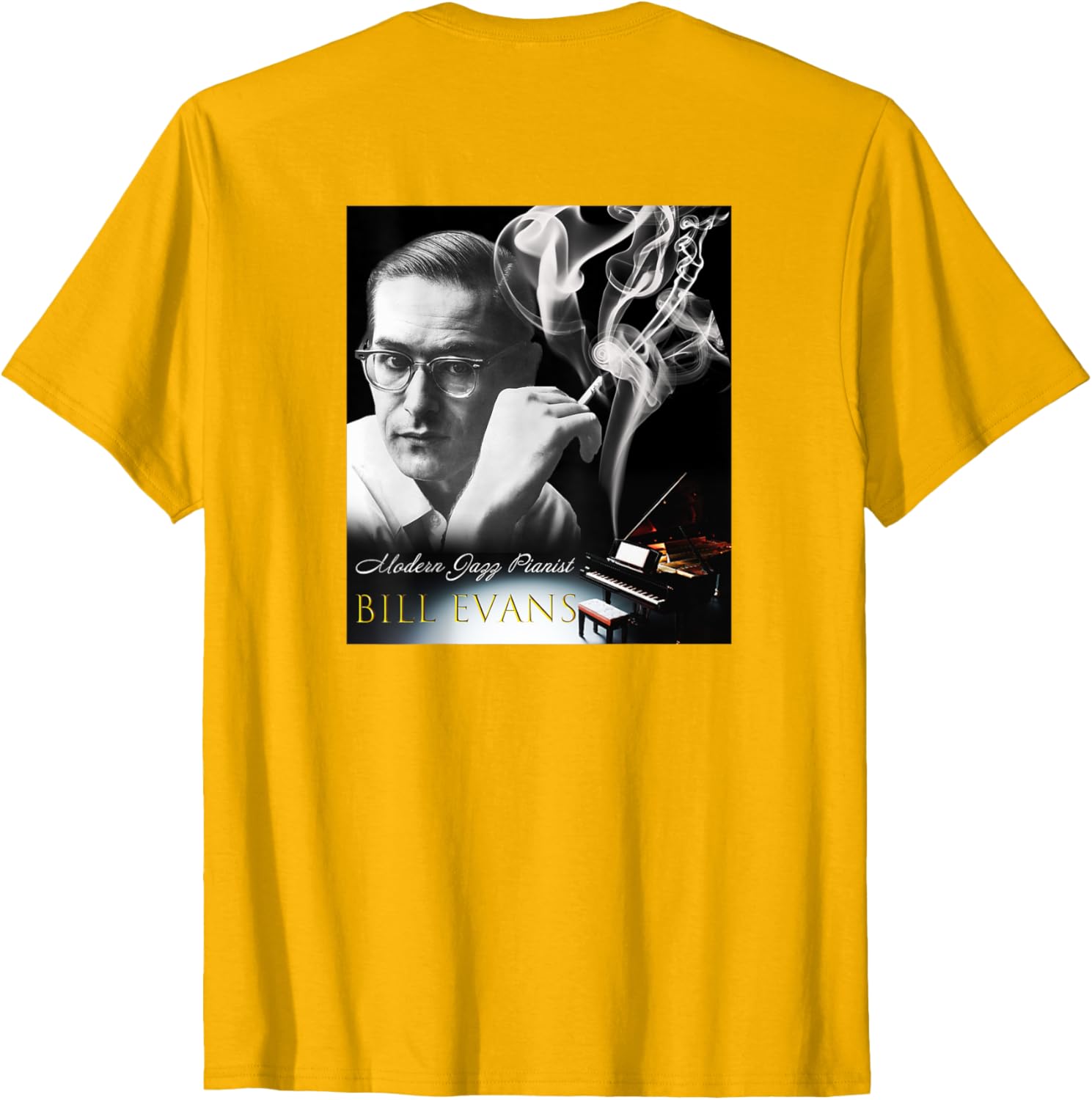 Bill Evans Back Printed T-Shirt for Music Lovers - Stylish and Comfortable - 12