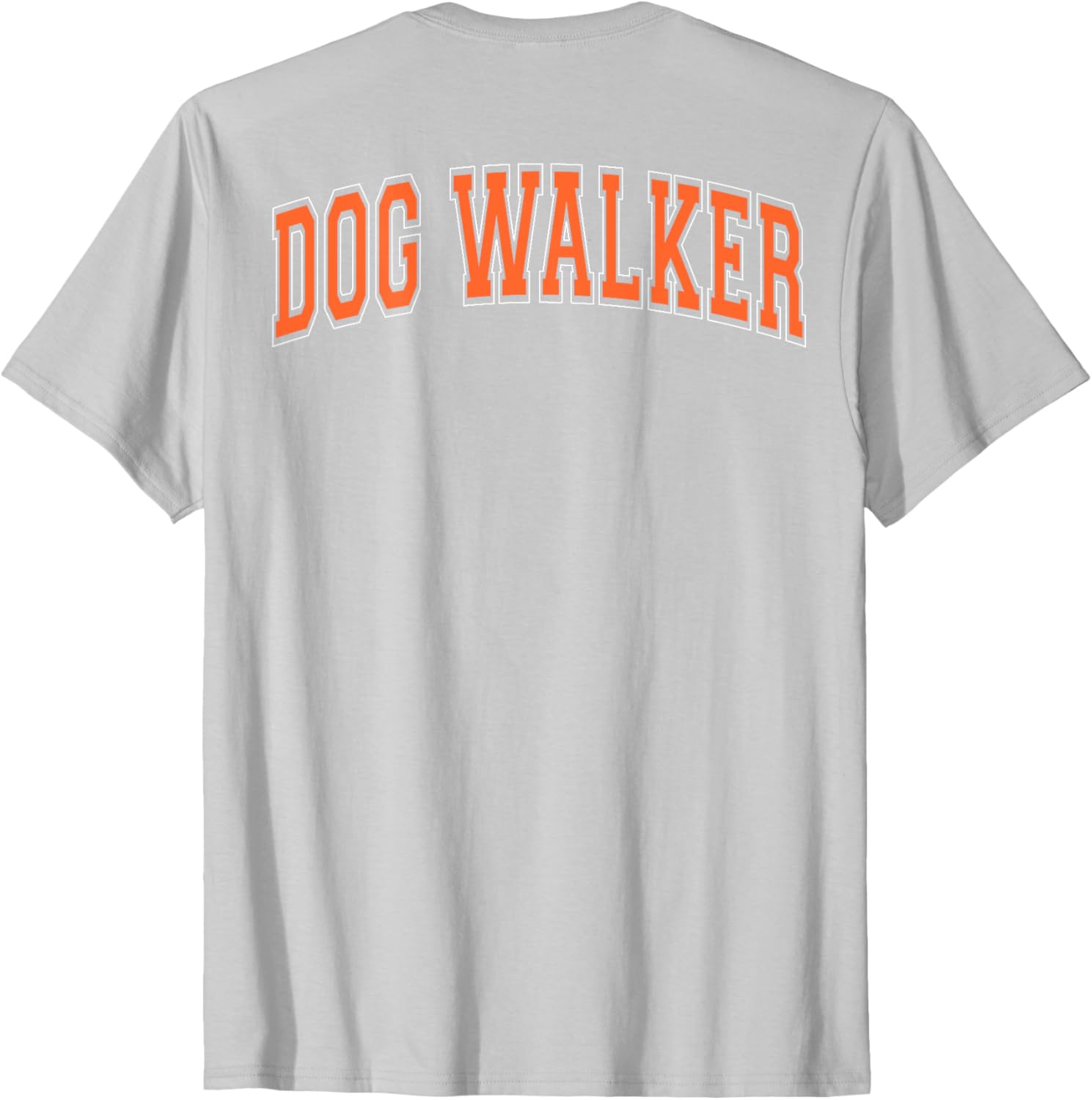 Retro Dog Walker T-Shirt with Arched Orange Letters for Pet Lovers - 18