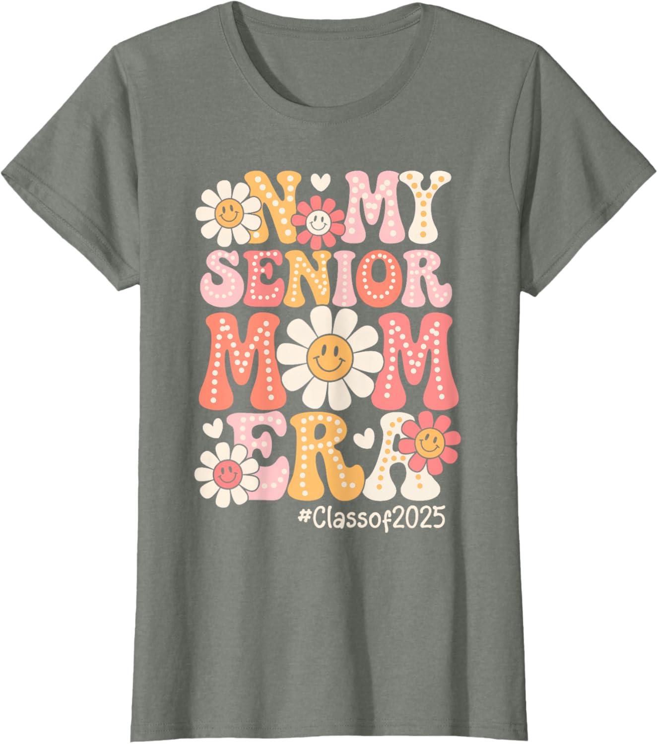 Groovy Senior Mom Era Class of 2025 T-Shirt for Proud Moms - 20