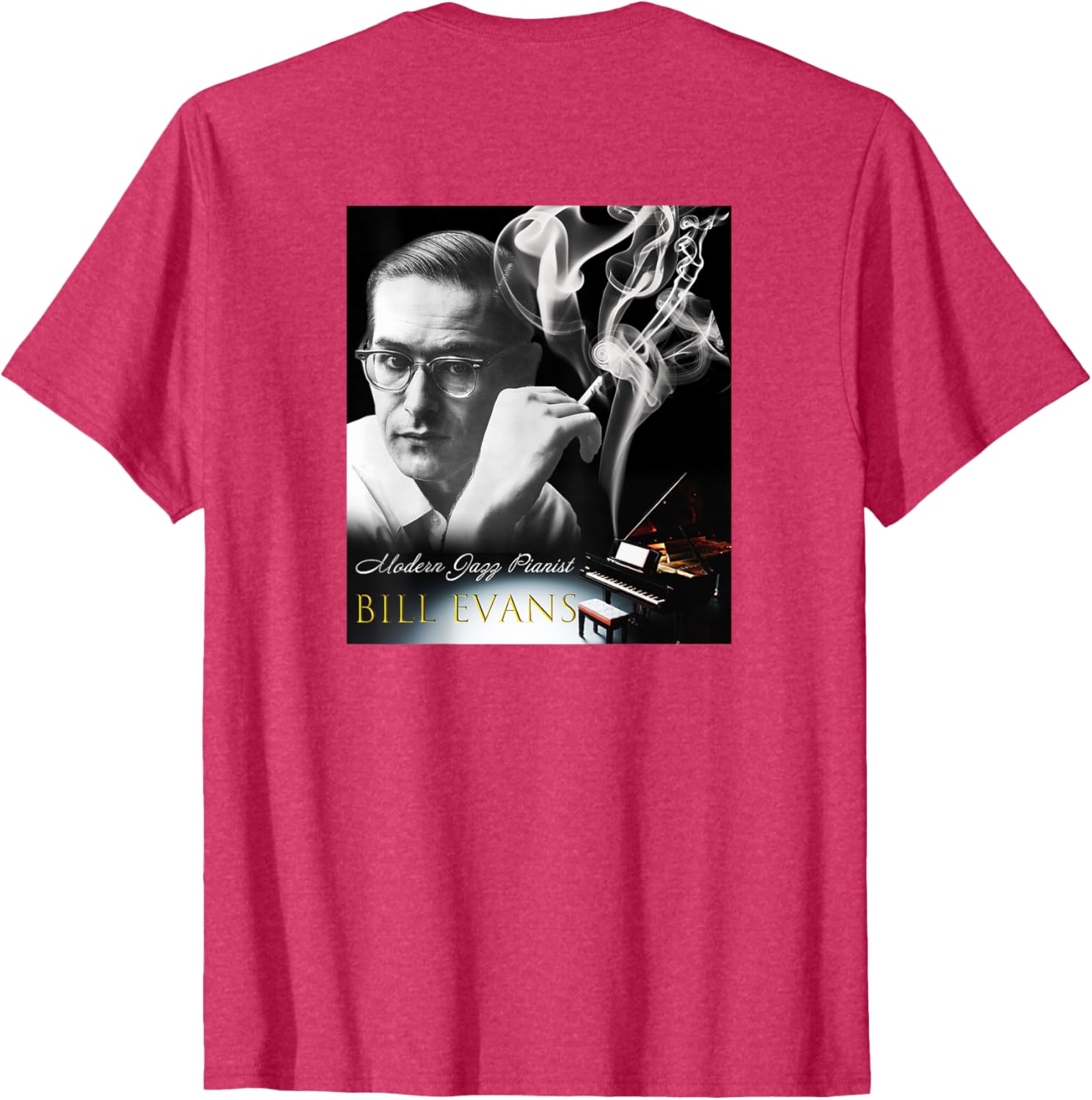 Bill Evans Back Printed T-Shirt for Music Lovers - Stylish and Comfortable - 13