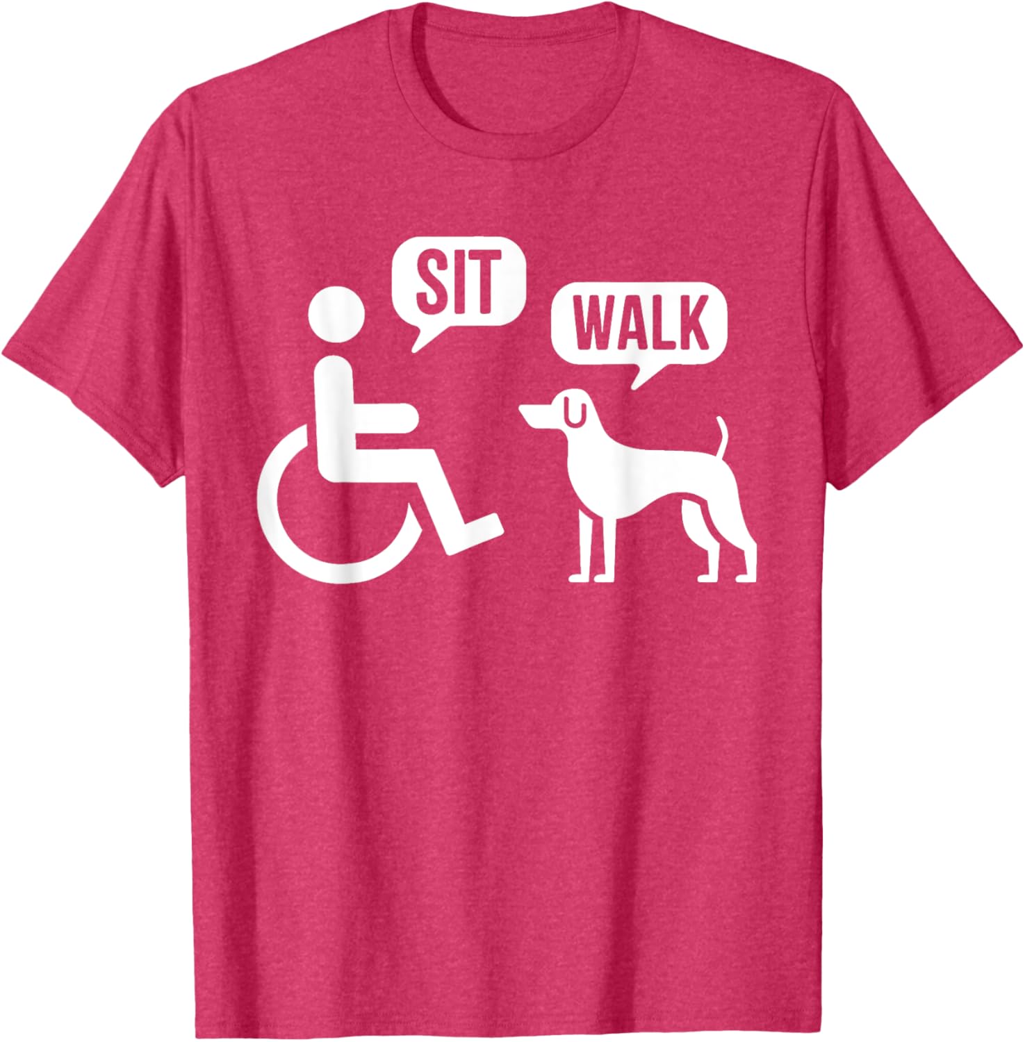 Funny Sit Walk Wheelchair User & Dog T-Shirt for Pet Lovers - 21